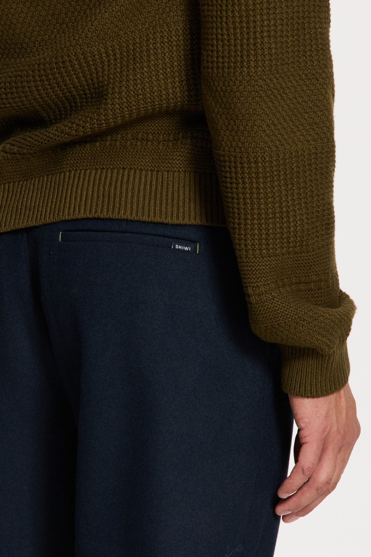 FORD WOOL BLEND STRAIGHT FIT TROUSERS BLUE DARK NAVY 8