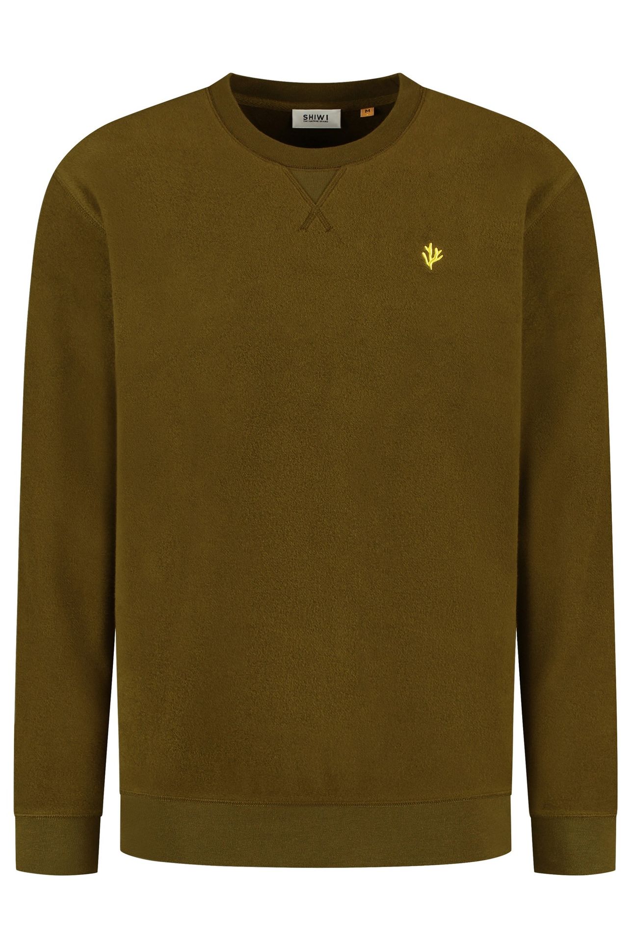 KYLE RELAXED FIT CORAL LOGO SWEATER GREEN OLIVE 5