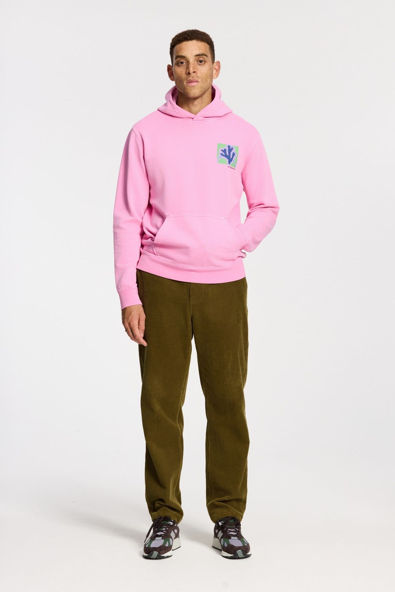 LEO REGULAR FIT SLOW PACE HOODIE PINK DUSK 1