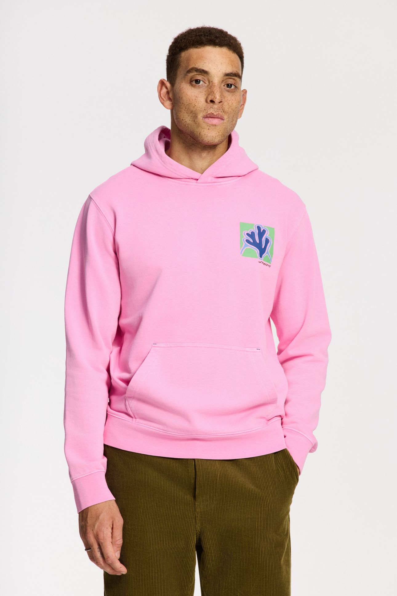 LEO REGULAR FIT SLOW PACE HOODIE PINK DUSK 2