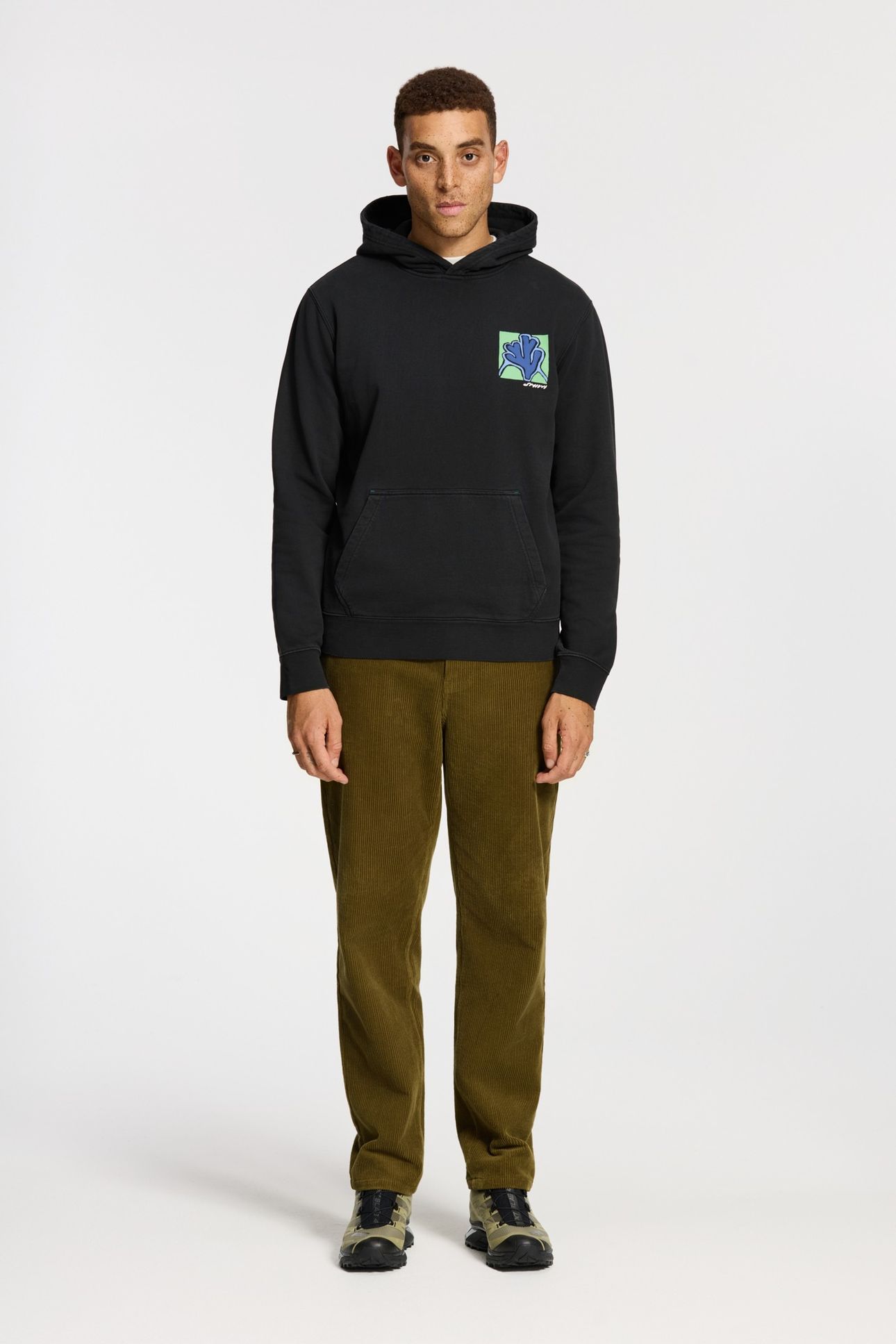 LEO REGULAR FIT SLOW PACE HOODIE BLACK 2