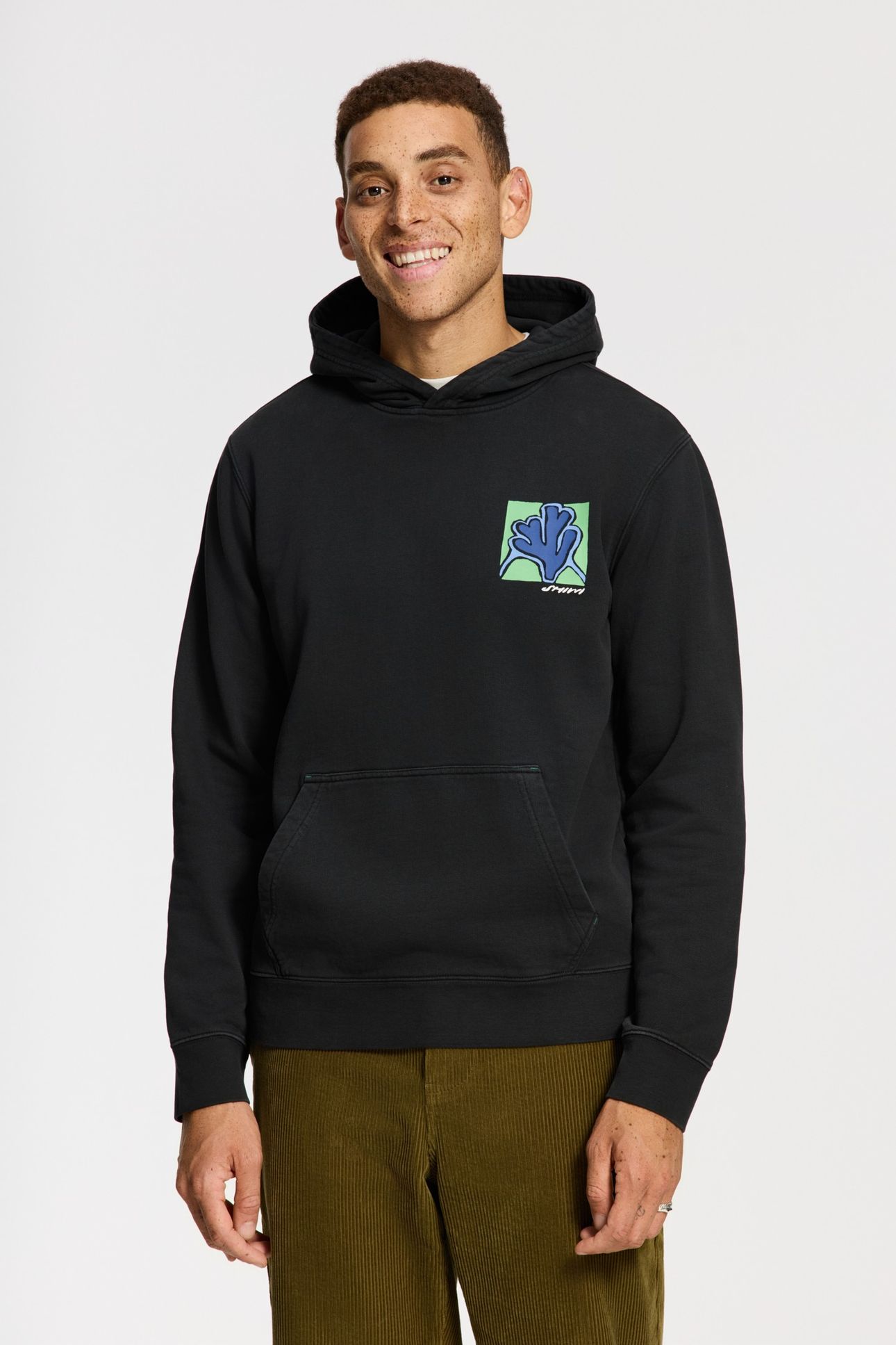 LEO REGULAR FIT SLOW PACE HOODIE BLACK 3