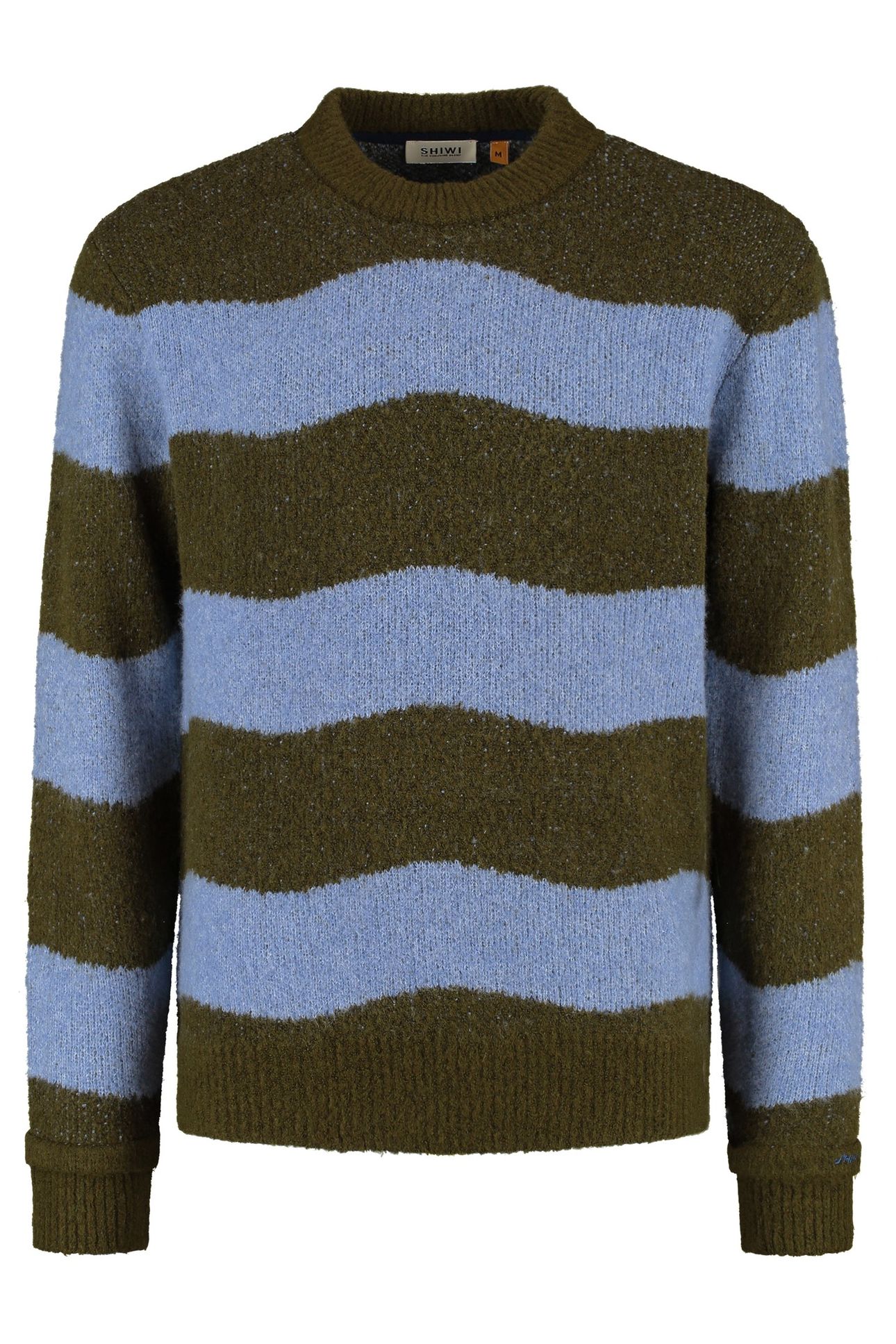 PIKE RELAXED FIT WAVE PULLOVER GREEN BLUE WAVE 5