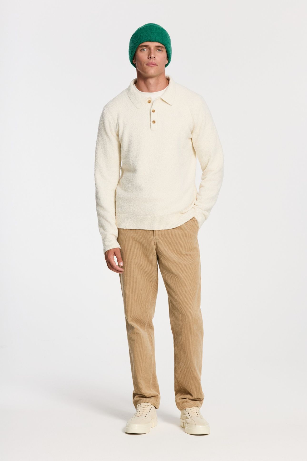 PENN REGULAR FIT BOUCLE POLO WHITE 2