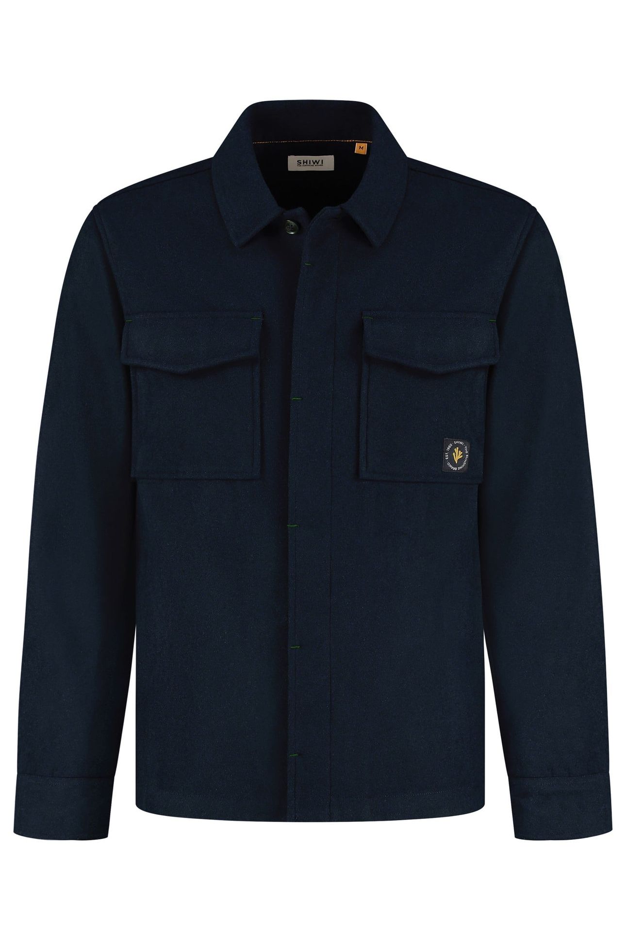 STAN WOOL BLEND LONG SLEEVE SHIRT BLUE DARK NAVY 5