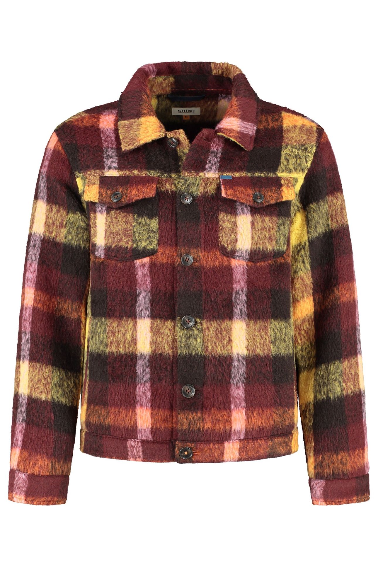 SYD BRUSHED CHECK JACKET RED EARTH CHECK 4