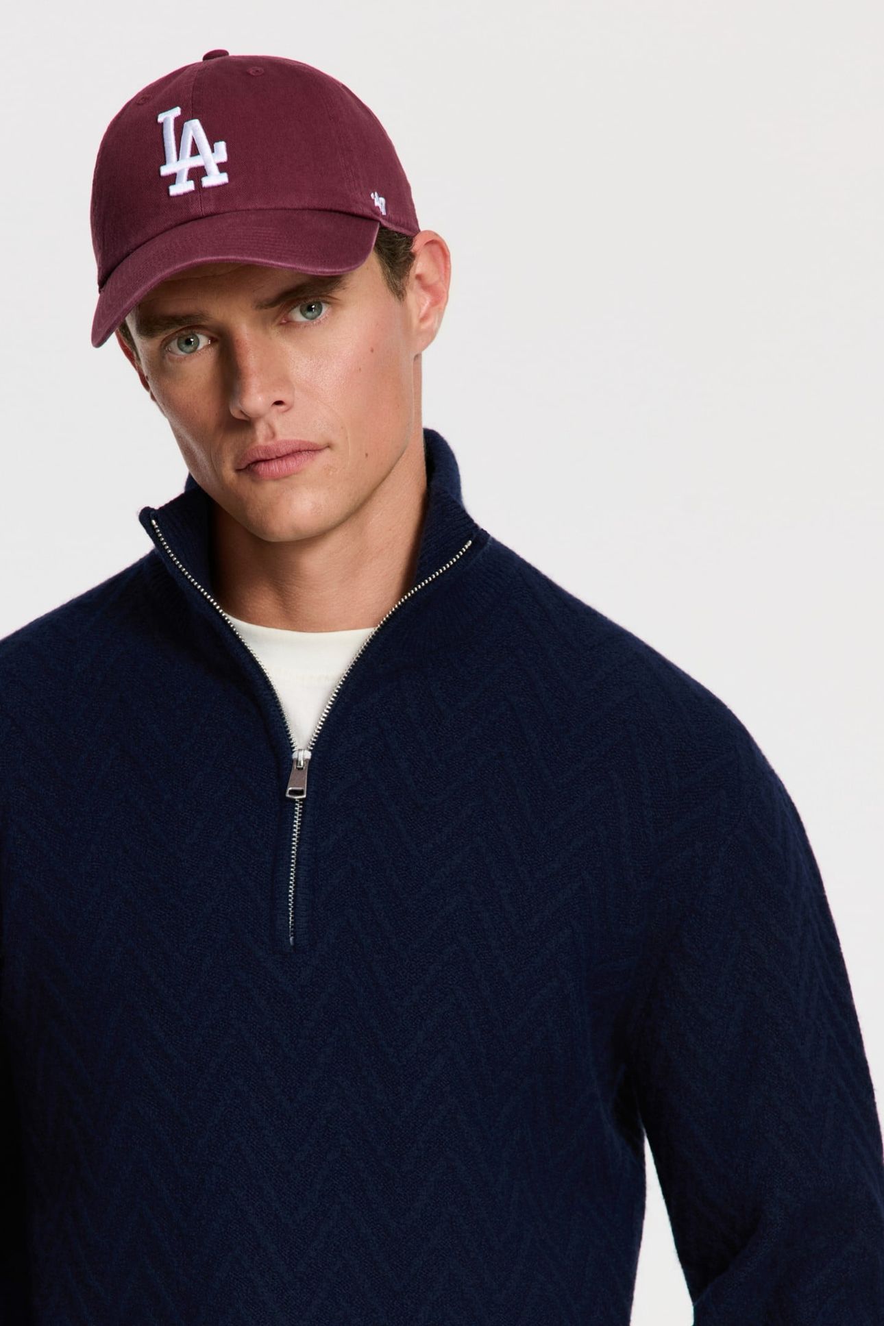 PIKE RELAXED FIT ZIGZAG PULLOVER BLUE DARK NAVY 2