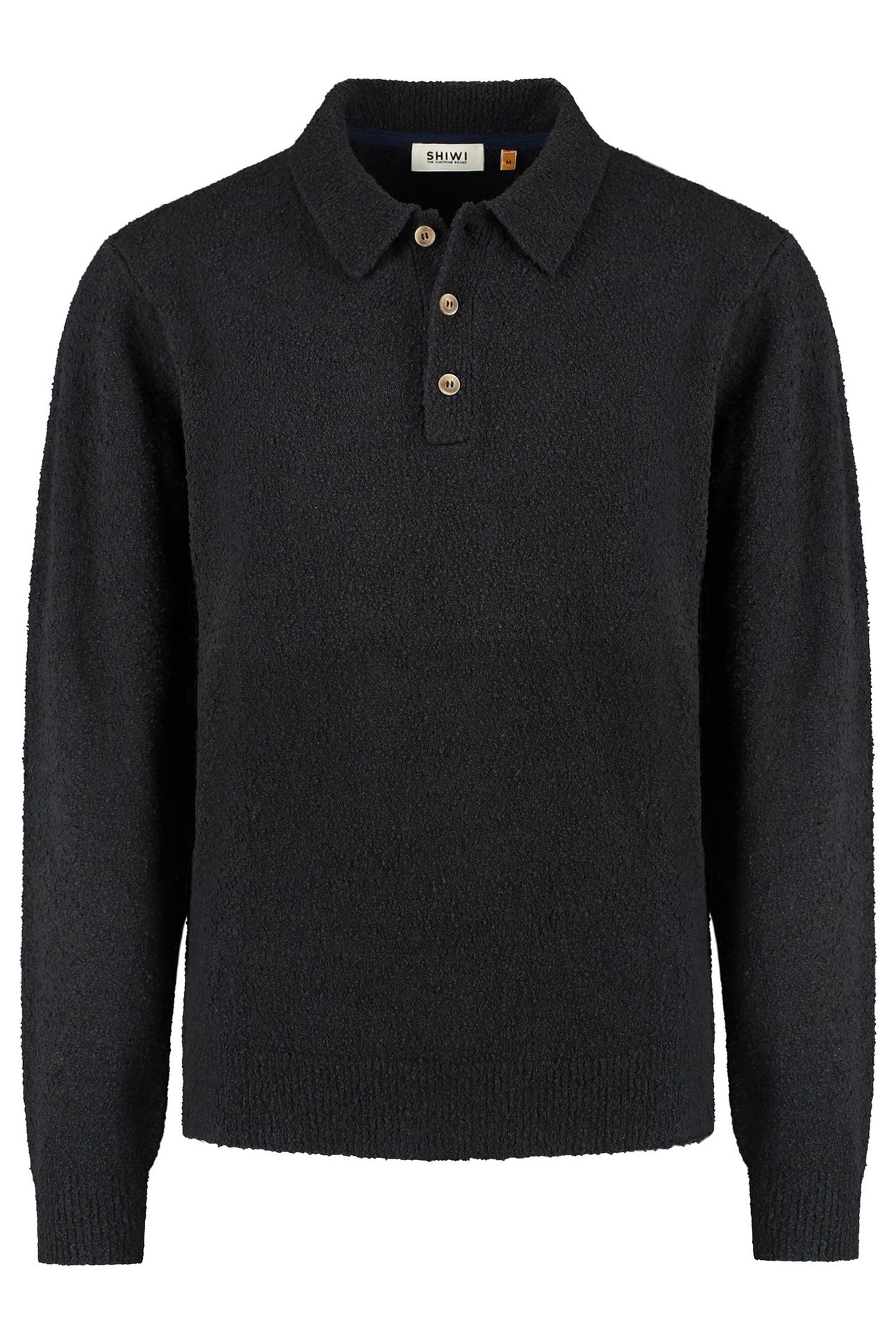 PENN REGULAR FIT BOUCLE POLO BLACK 4