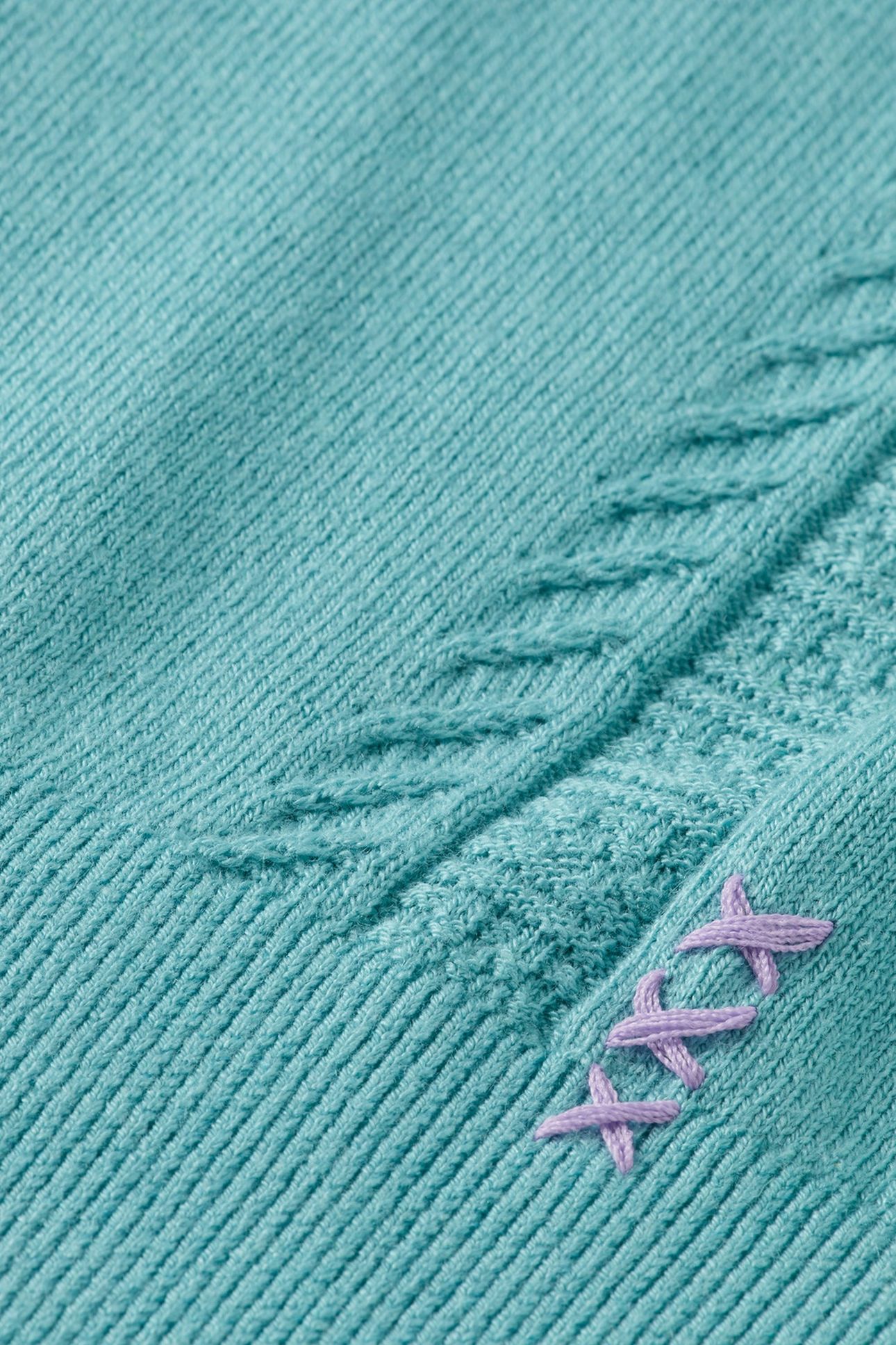 RELAXED FIT KNITTED POLO SEA BLUE 3