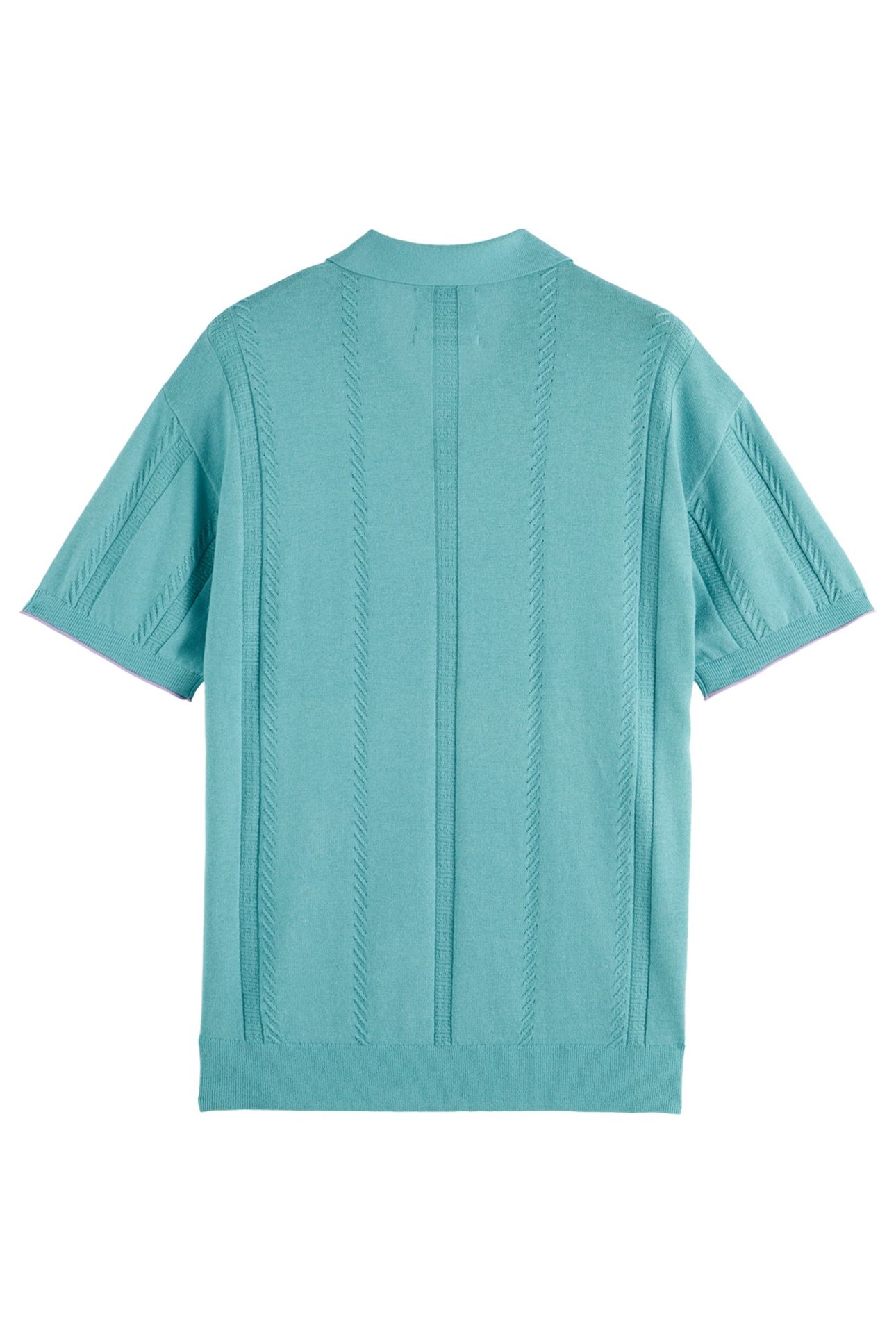 RELAXED FIT KNITTED POLO SEA BLUE 2