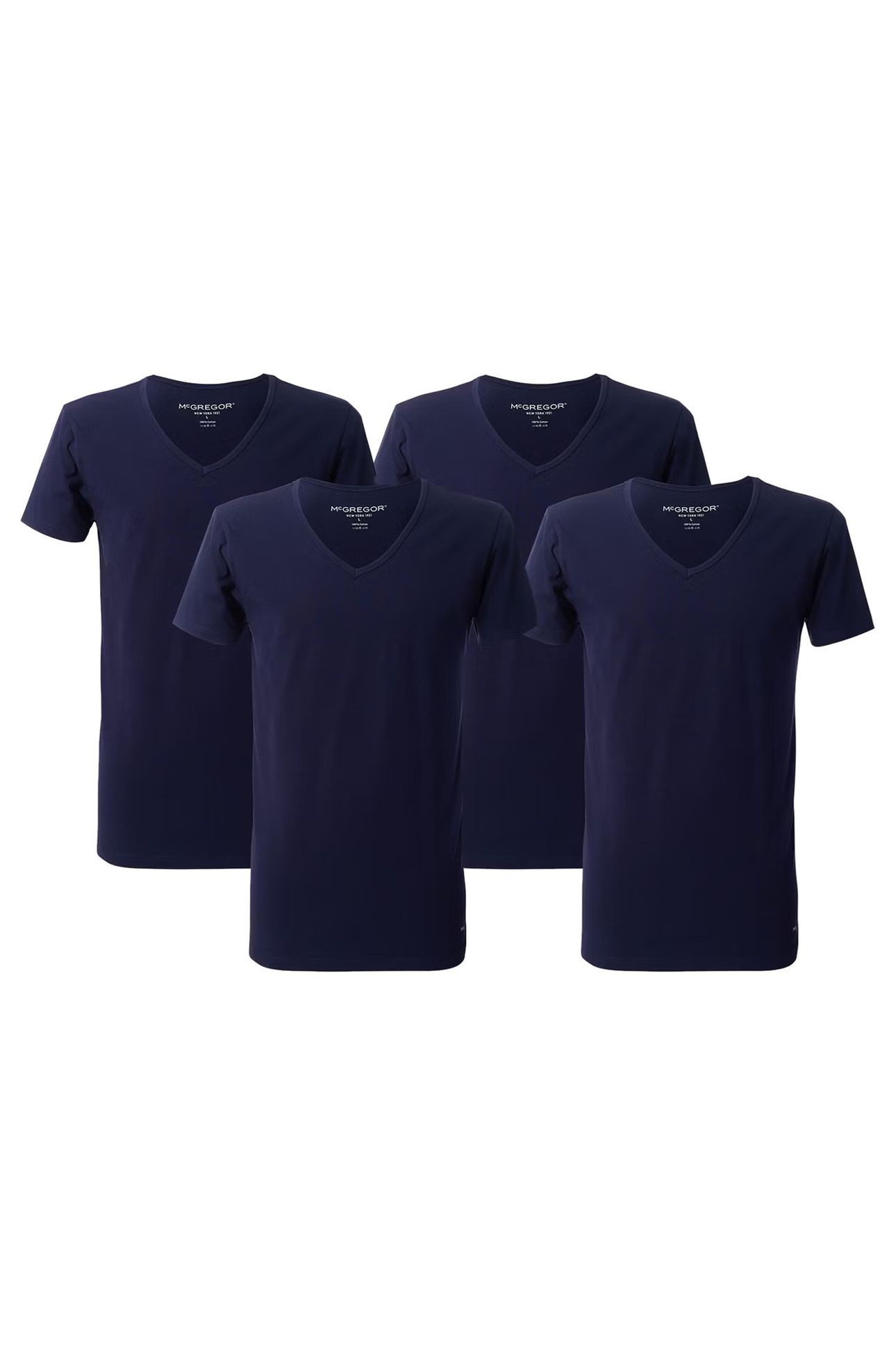 PREMIUM - STRETCH T-SHIRT - 4-PACK NAVY 1