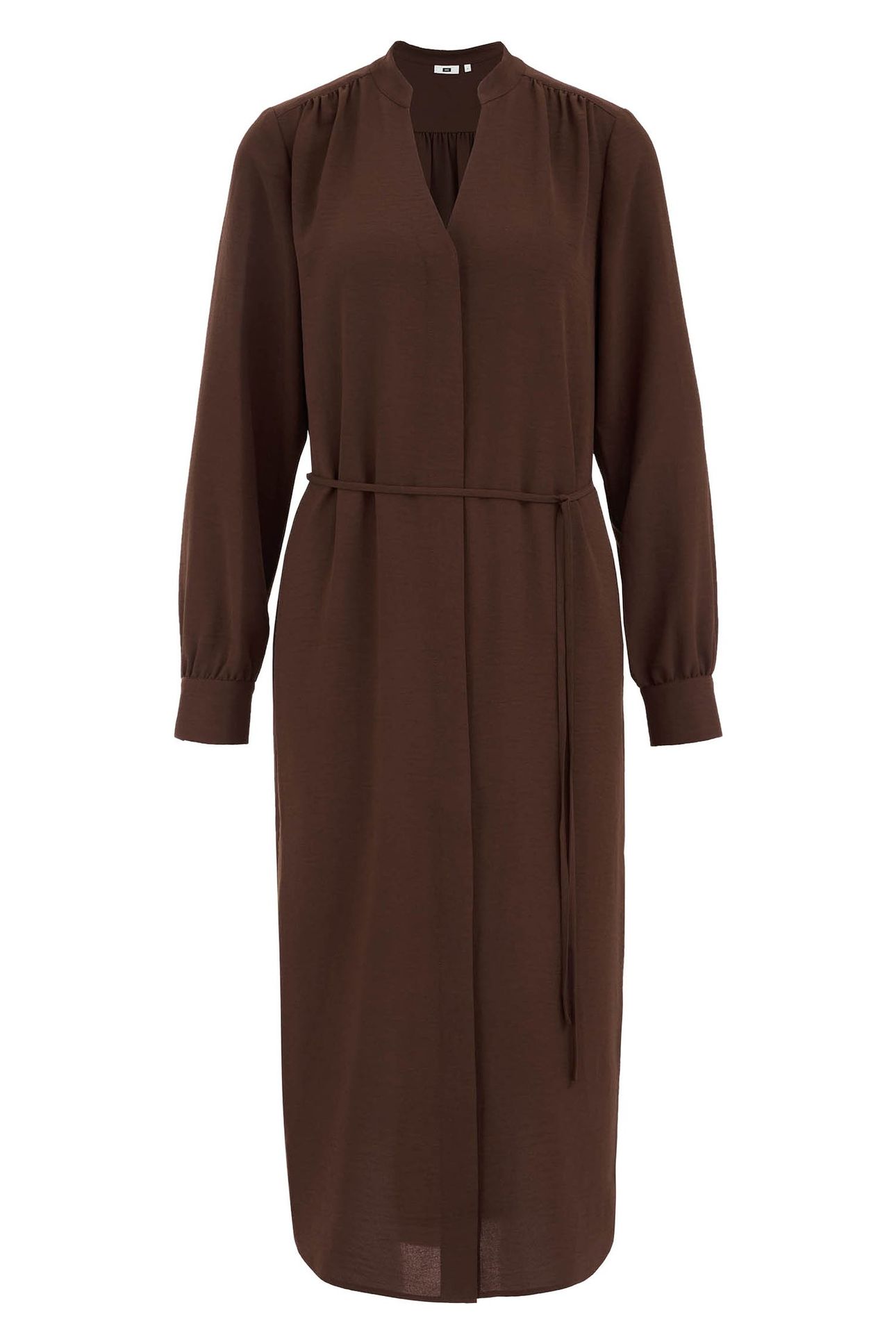DRESS MID LENGTH BROWN 4