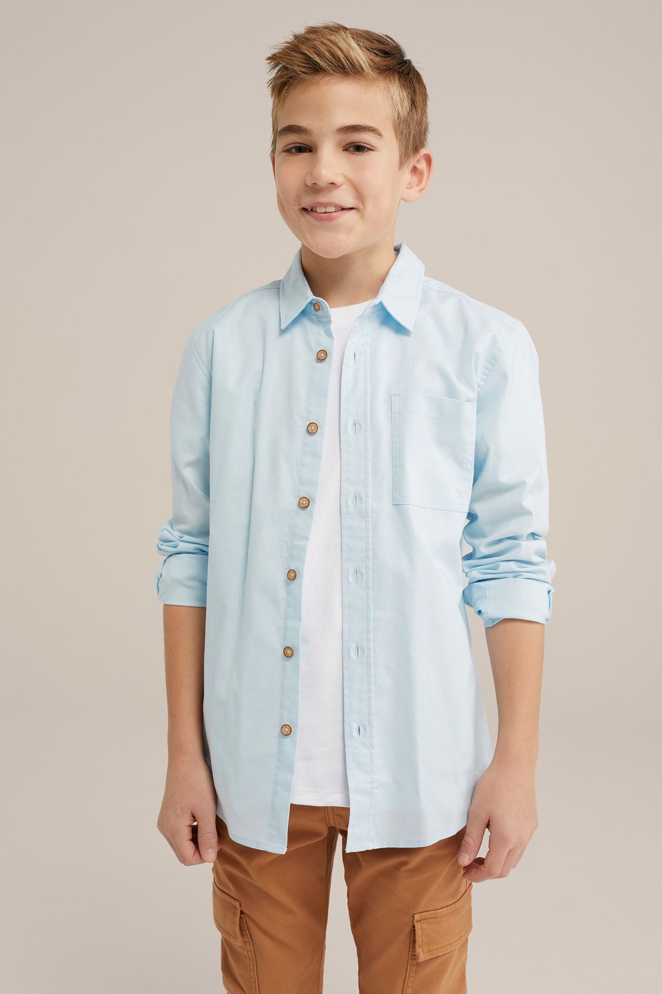 BOYS SHIRT ICE BLUE 1