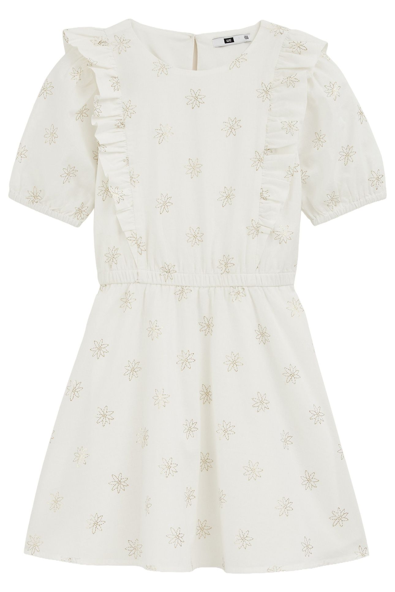 GIRLS DRESS MID LENGTH WHITE 3