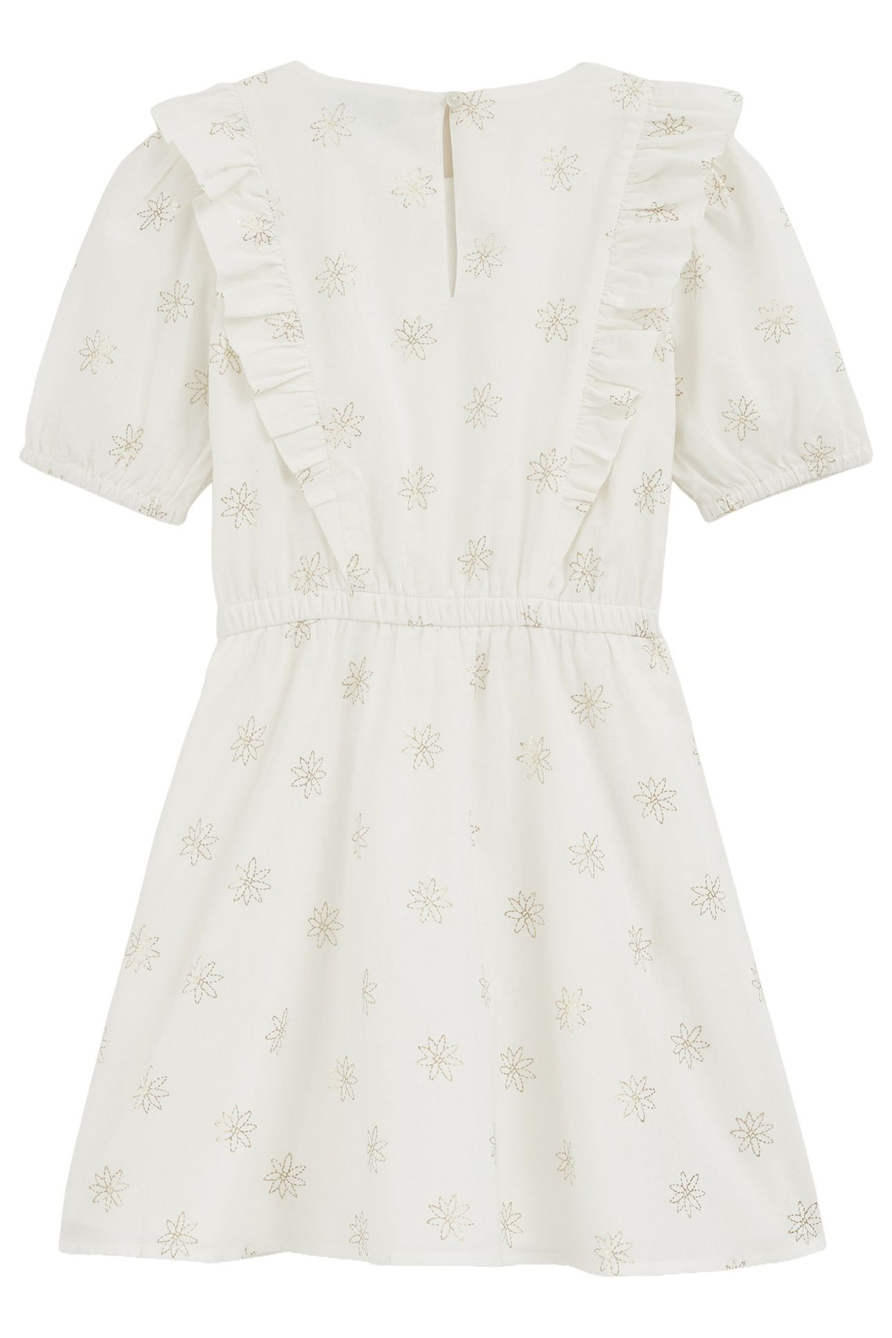 GIRLS DRESS MID LENGTH WHITE 4