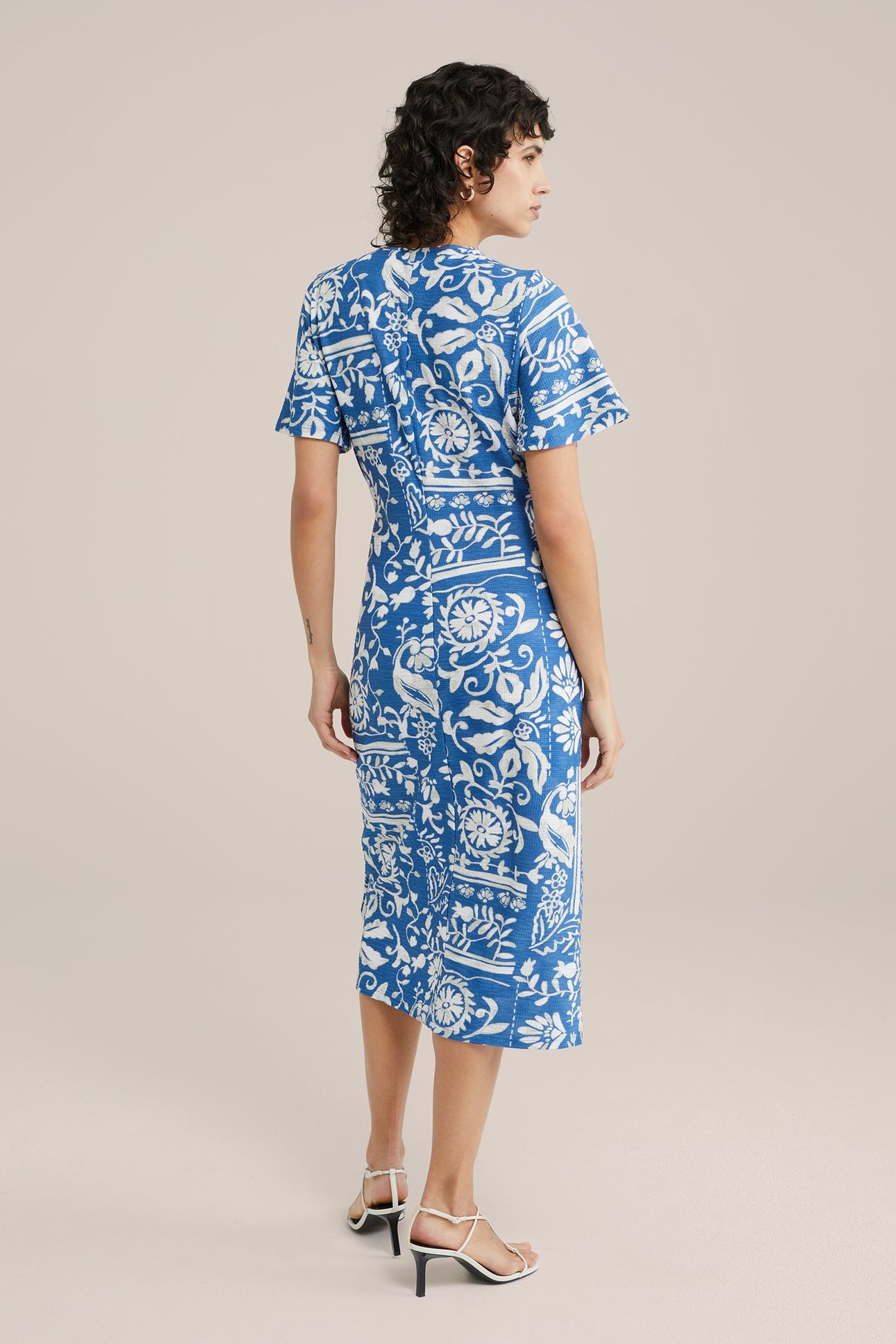 DRESS MID LENGTH BLUE 3
