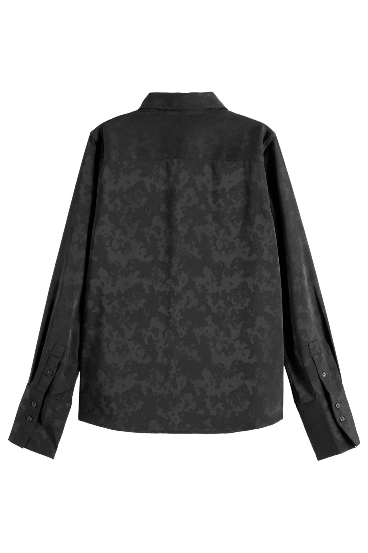 SATIN JACQUARD SHIRT BLACK 2