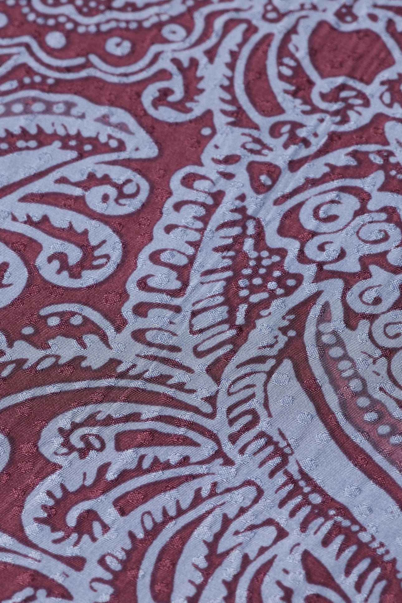 VISCOSE JACQUARD KNOTTED DRESS BLUE MOUNTAIN PAISLEY LAKE BL 3