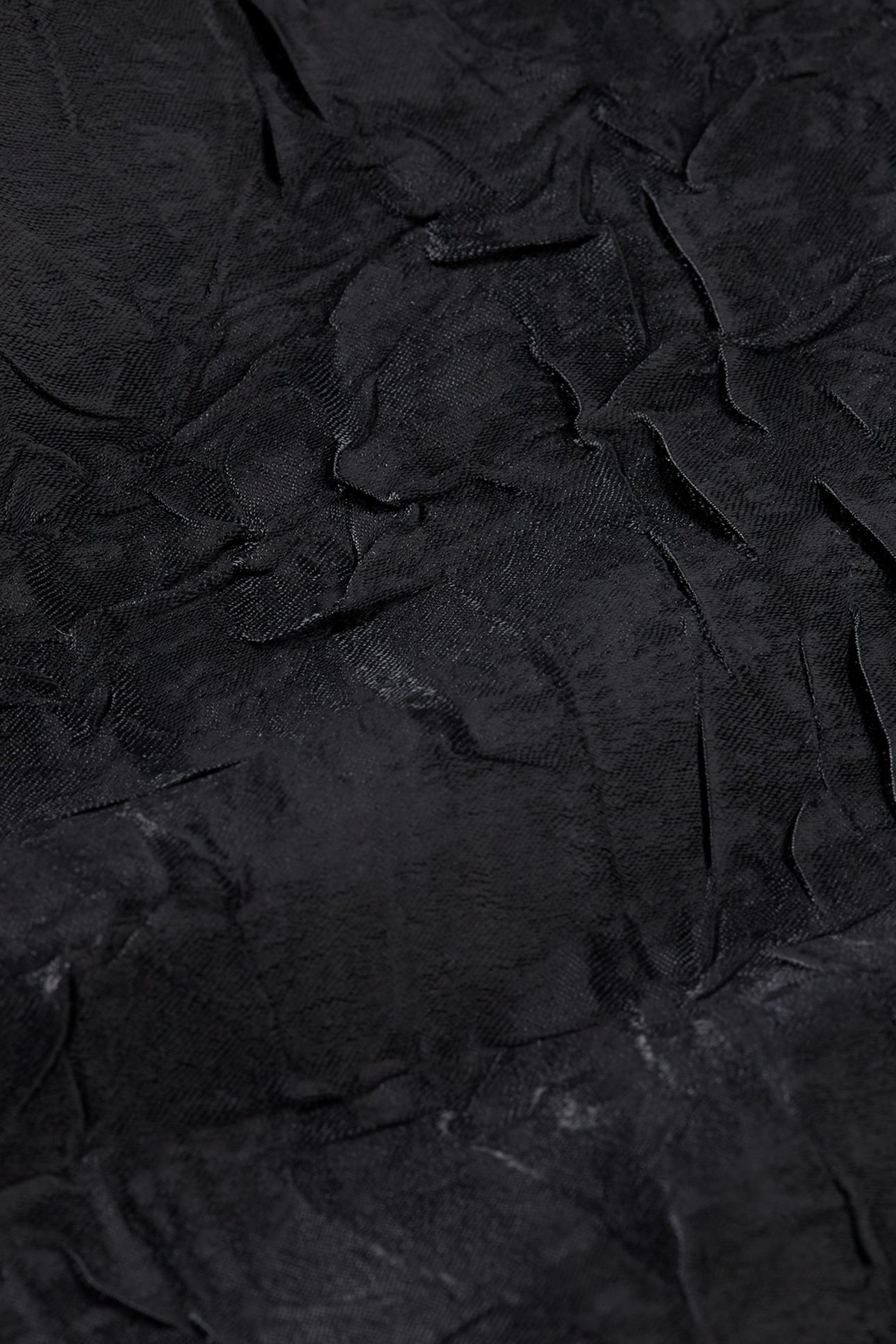 CRUSHED SATIN SKIRT BLACK 10