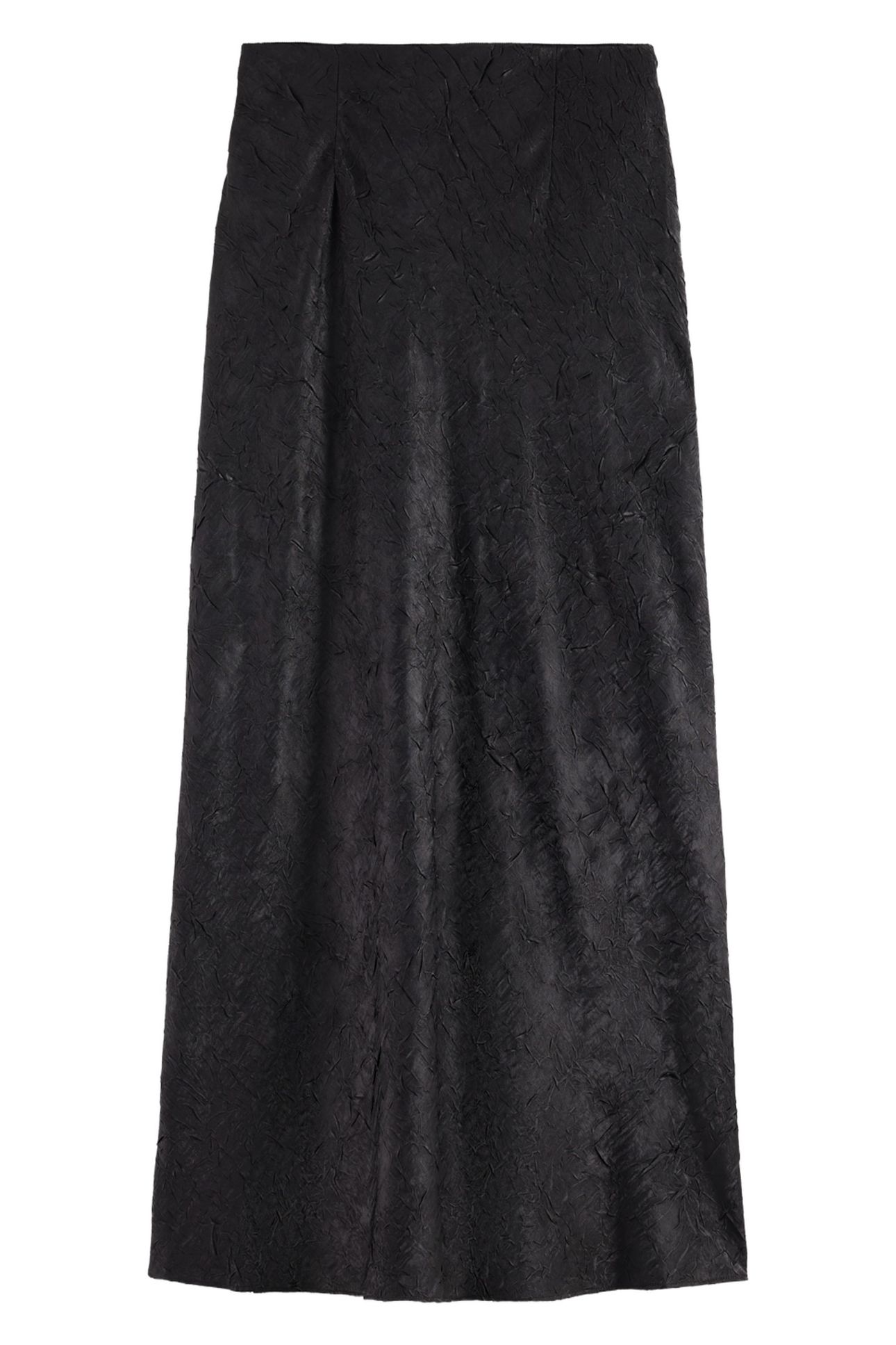 CRUSHED SATIN SKIRT BLACK 9