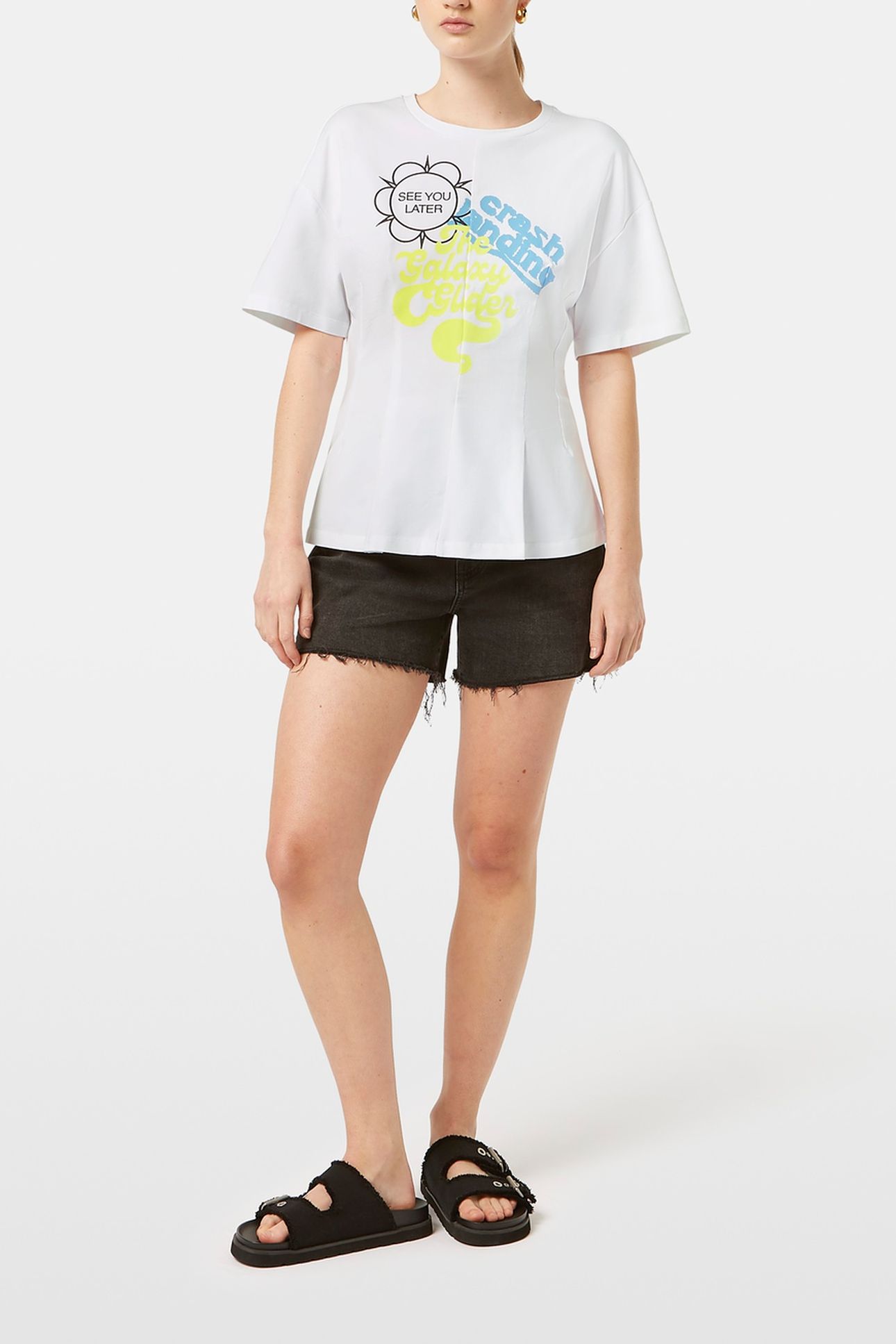 ARTWORK T-SHIRT WITH SHAPING WHITE 1