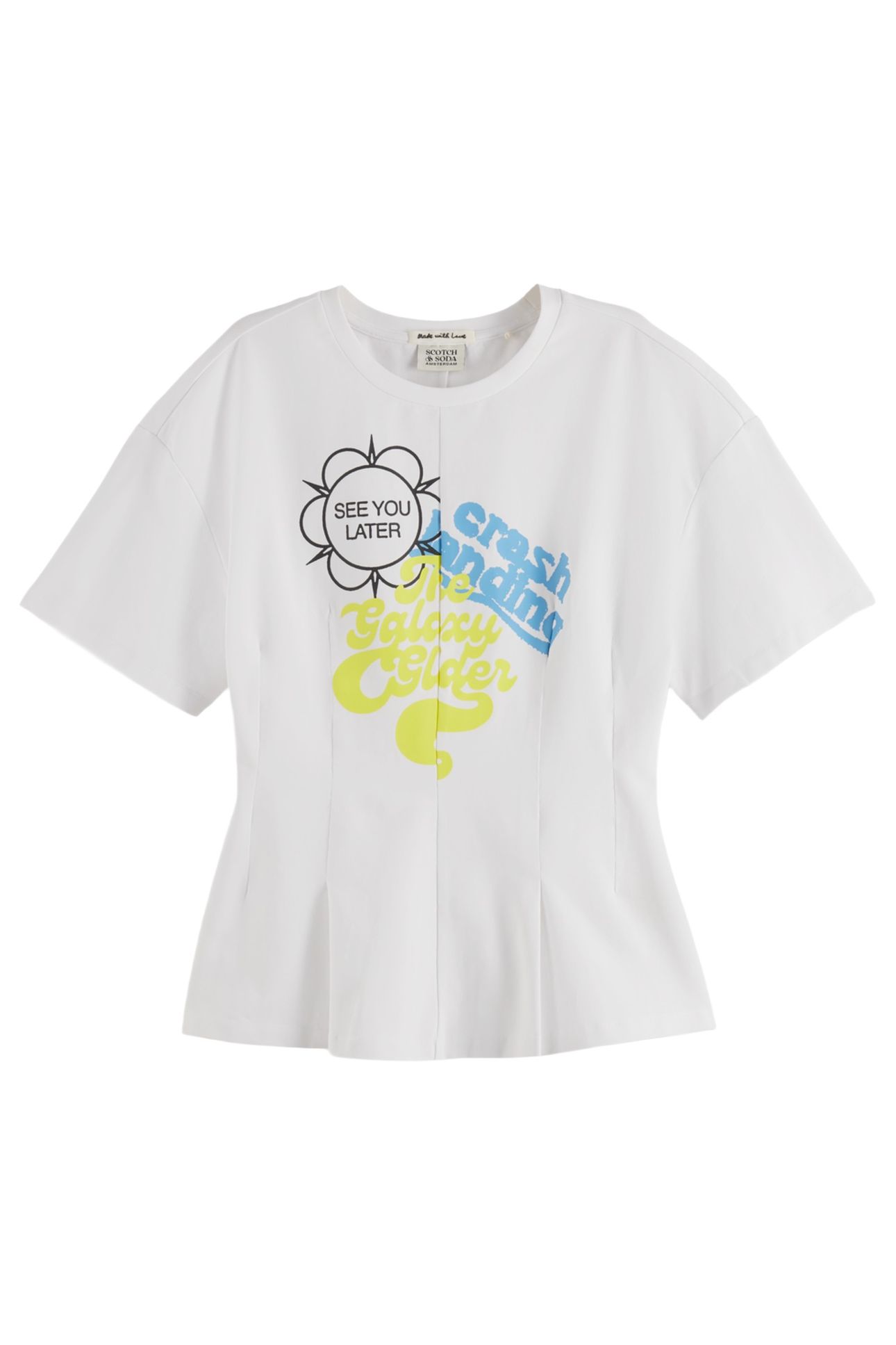 ARTWORK T-SHIRT WITH SHAPING WHITE 4