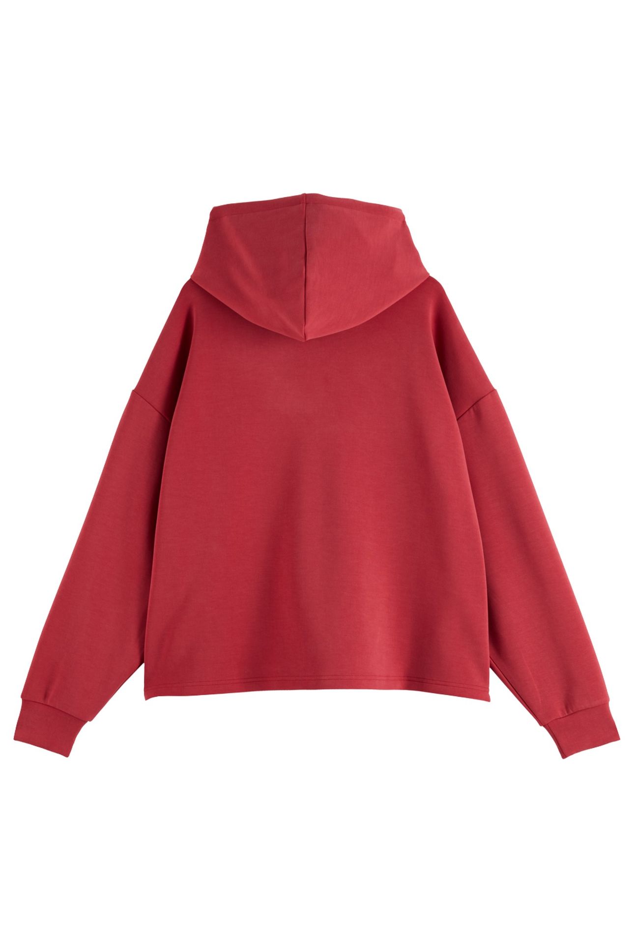 TENCEL HOODIE WITH TWISTED HEM ROADSIDE RED 6