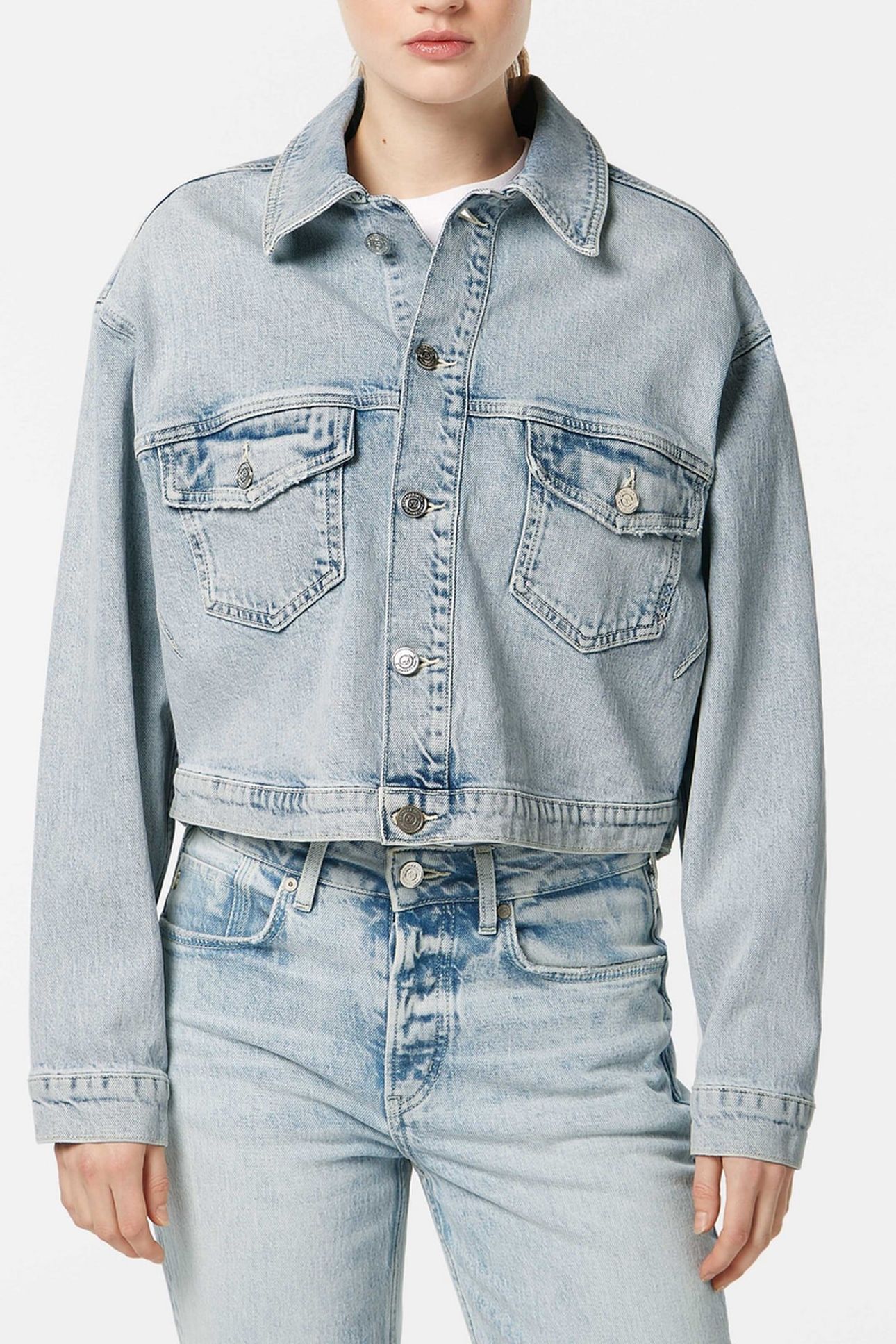 CROPPED DENIM TRUCKER JACKET BLUE STORY STORY BLUE 2