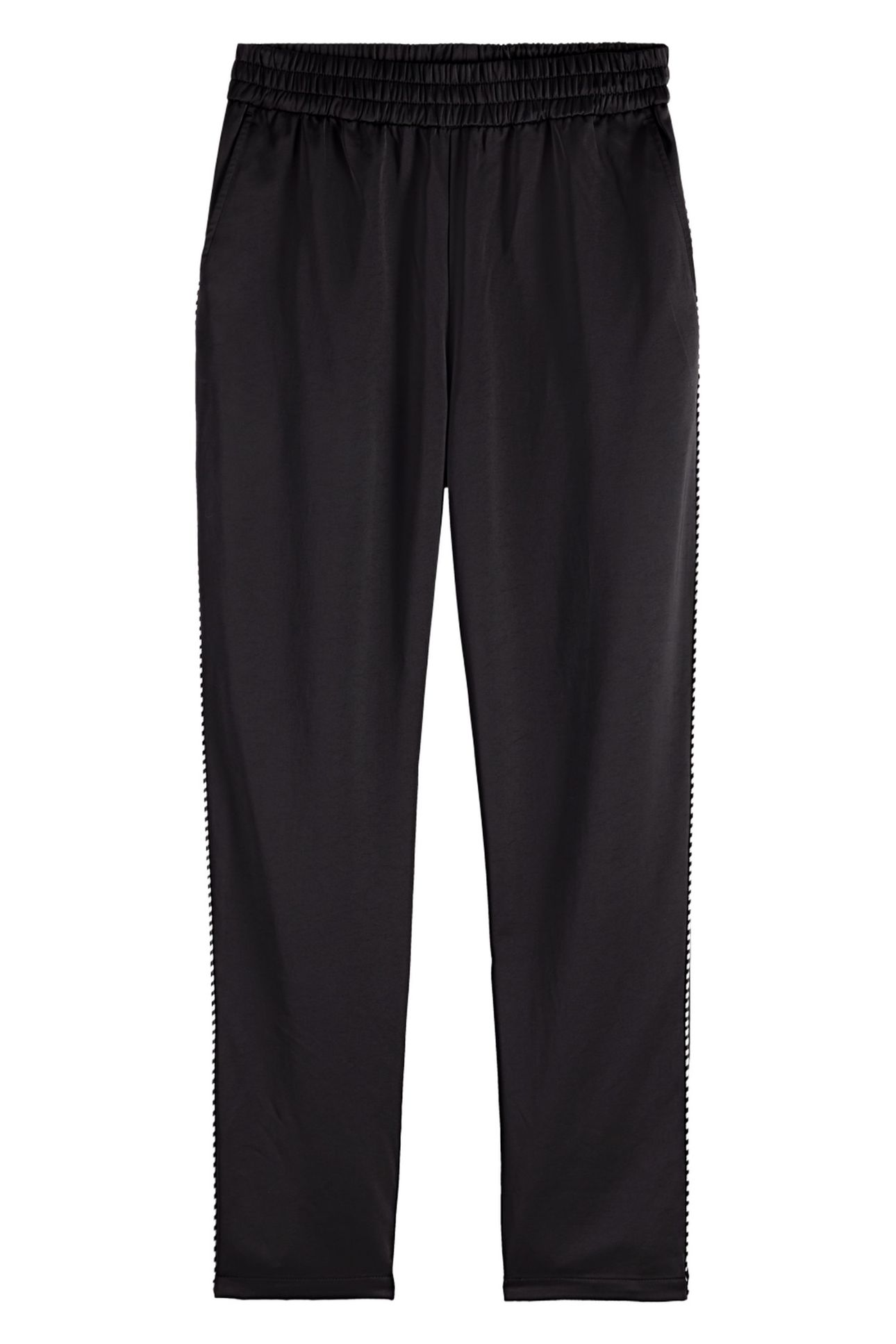 MAIA MID RISE SATIN PULL ON PANT BLACK 4