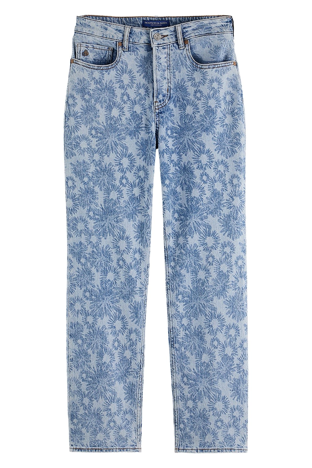 SKY HIGH RISE STRAIGHT JEANS ABSTRACT FLORAL ABSTRACT FLORAL 4
