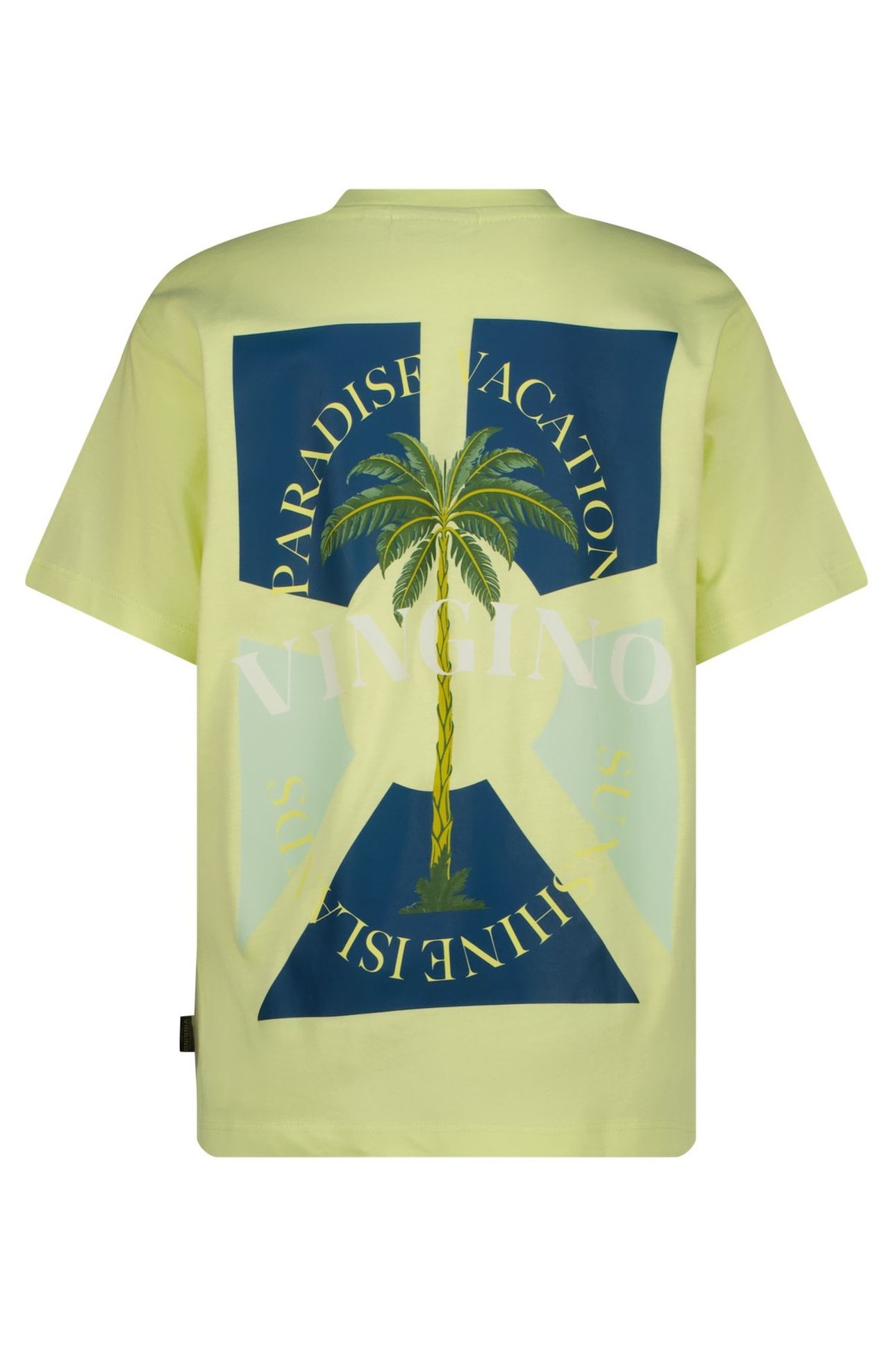 BOYS HAES T-SHIRT PALE LIME YELLOW 2
