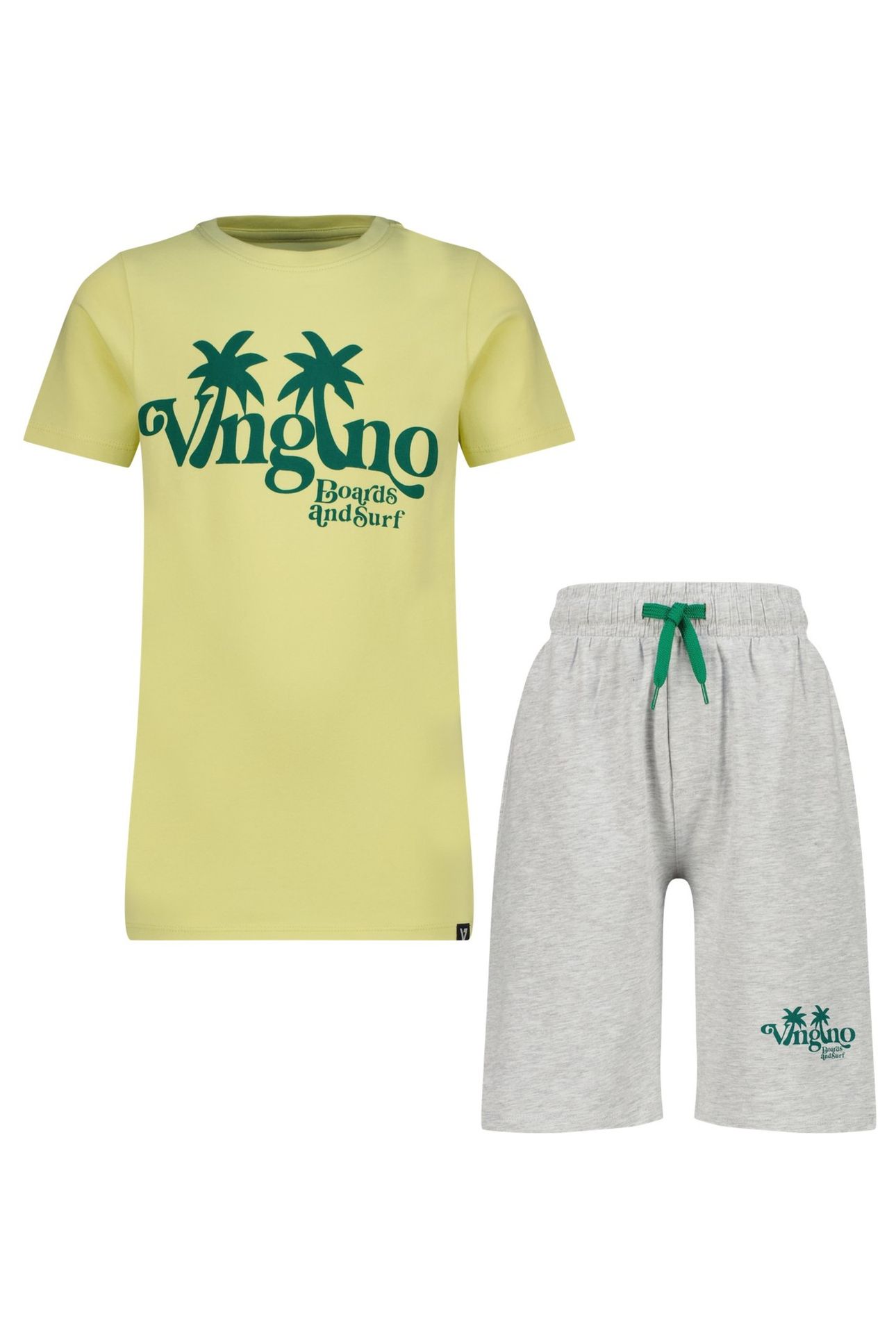 BOYS WENKO PYJAMA PALE LIME YELLOW 1