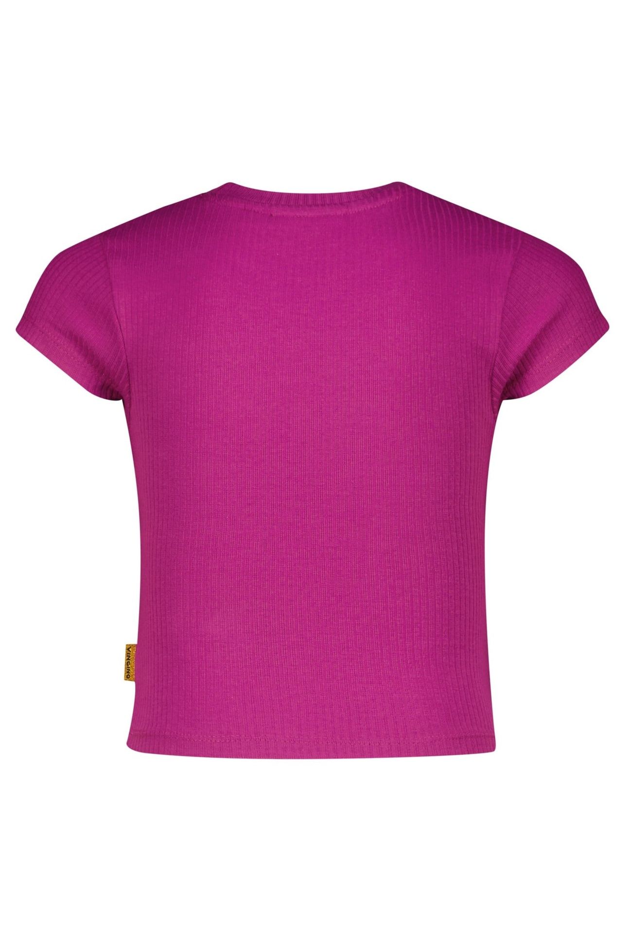 GIRLS BASIC-CROP RIB TEE T-SHIRT ASTER PINK 2
