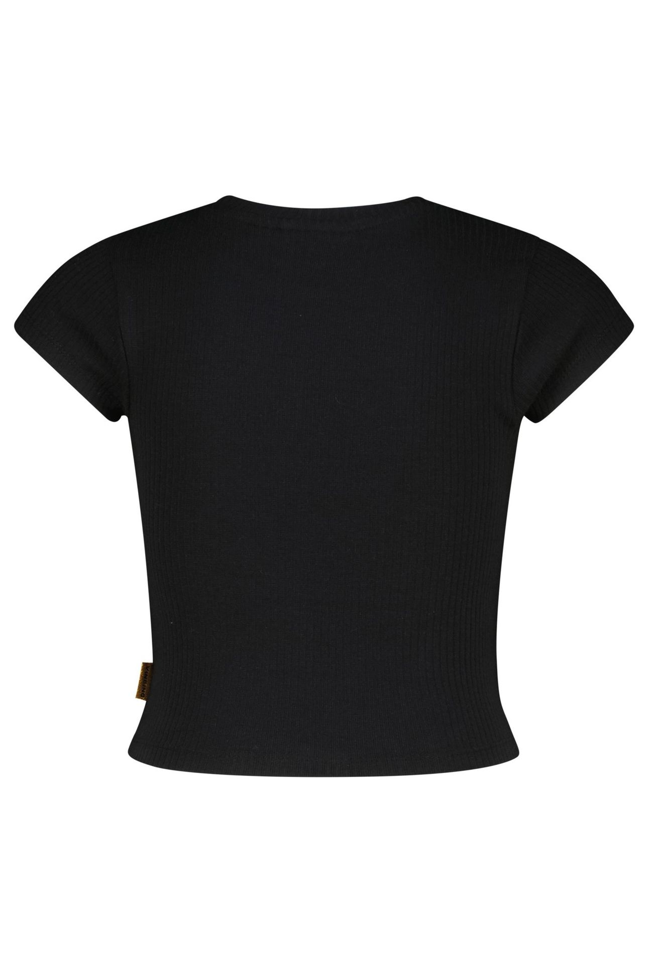 GIRLS BASIC-CROP RIB TEE T-SHIRT DEEP BLACK 2