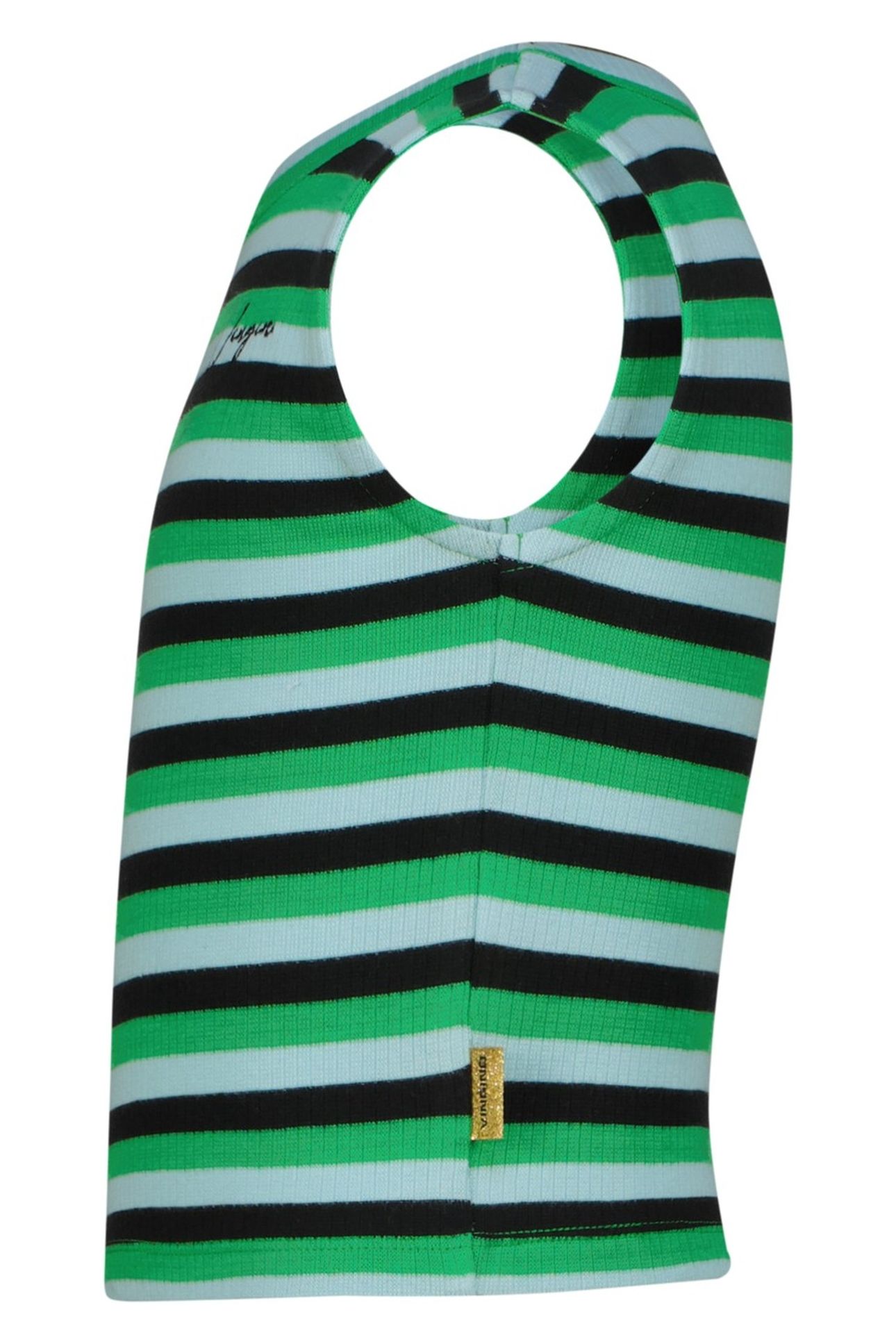 GIRLS BASIC-CROP RIB TOP TOP MULTICOLOR GREEN 3