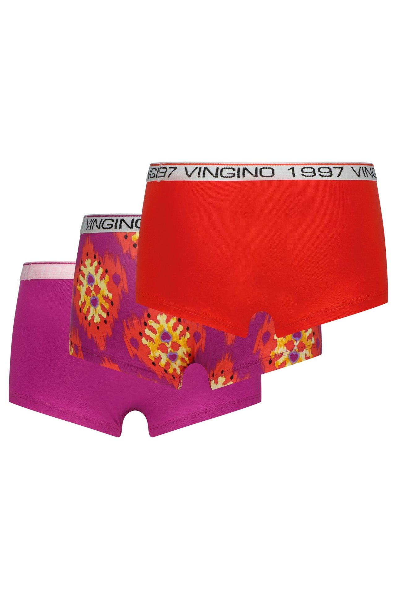 GIRLS G-SO26-3 ETHNIC HEART 3 PACK HIPSTER BREEZE RED 1