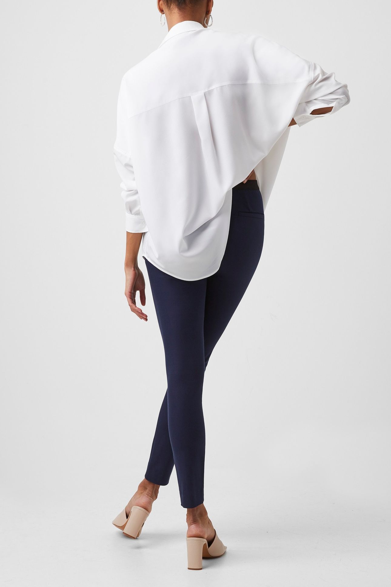 STREET TWILL SKINNY TROUSER. UTILITY BLUE 2