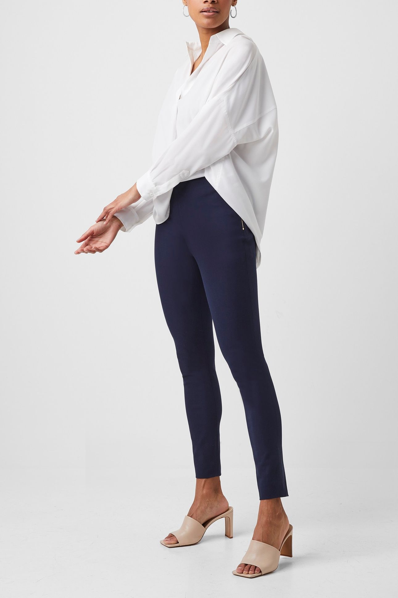 STREET TWILL SKINNY TROUSER. UTILITY BLUE 1