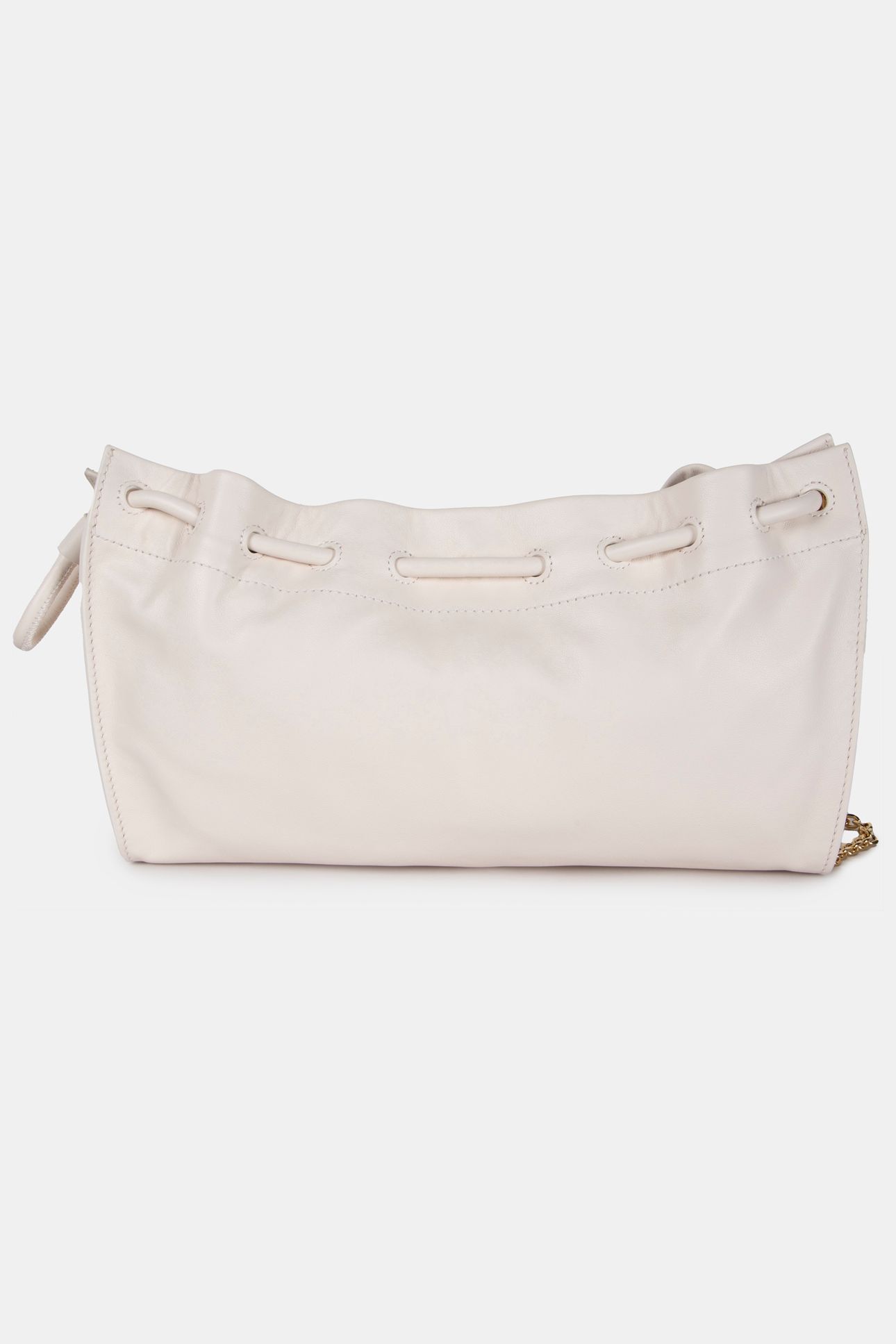 CROSS BODY BAG WITH GOLD CHAIN STRAP IN CREAM 4