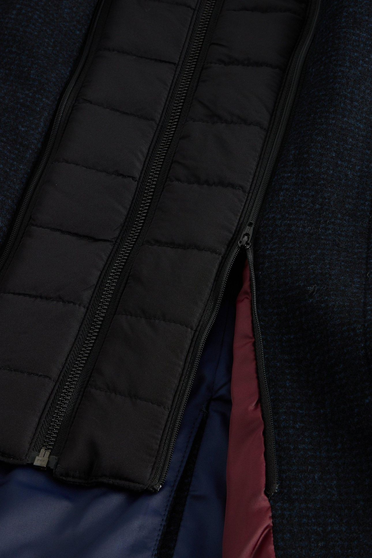 WOOL FUNNEL COAT DARK NAVY 4