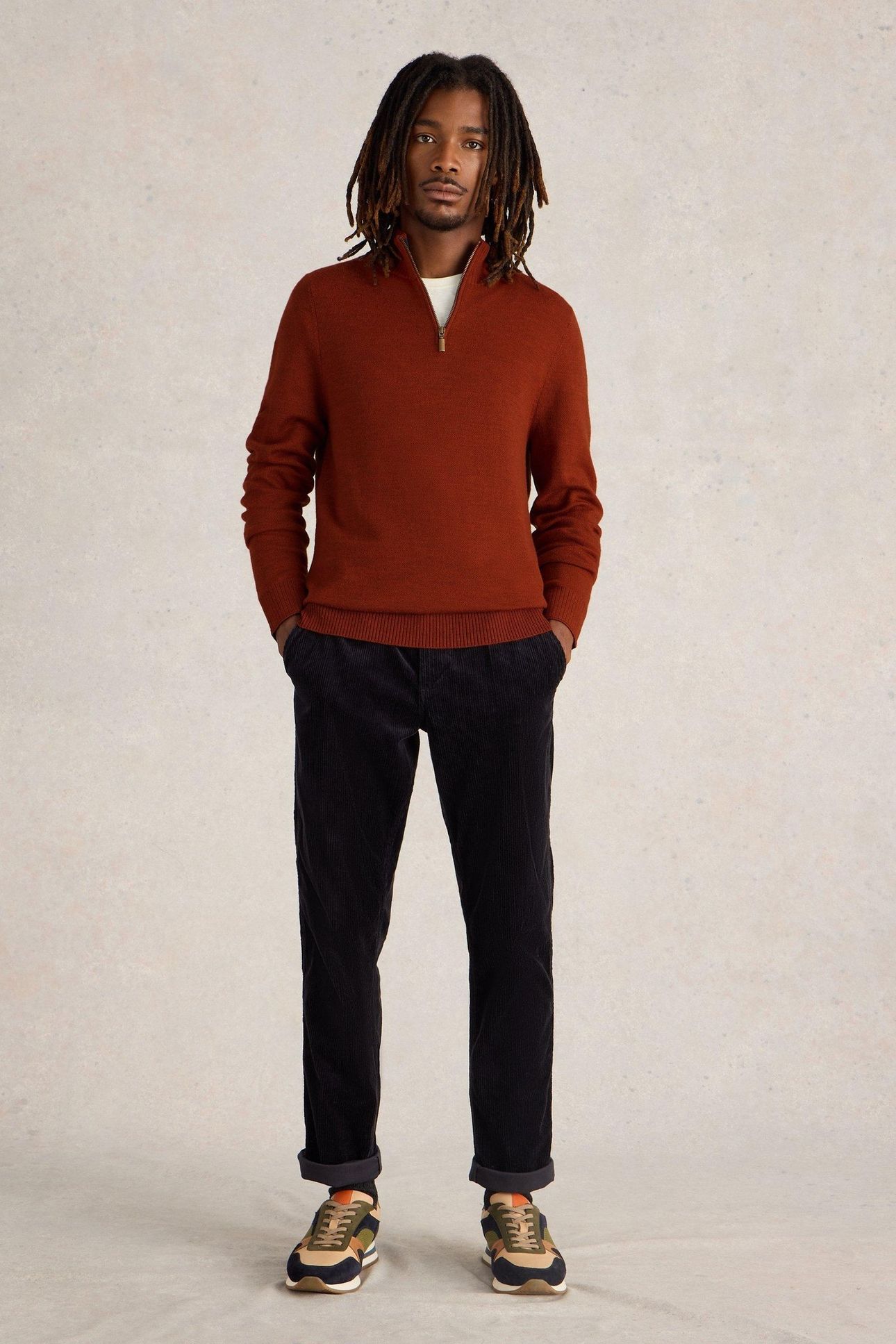 NEWPORT MERINO FUNNEL MID ORANGE 1