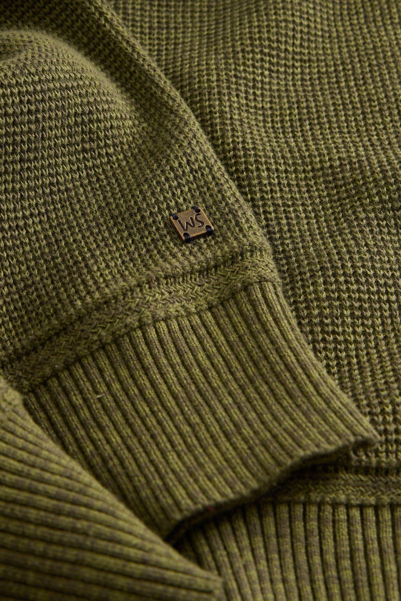 ATTADALE FUNNEL NECK JUMPER KHAKI GREEN 5
