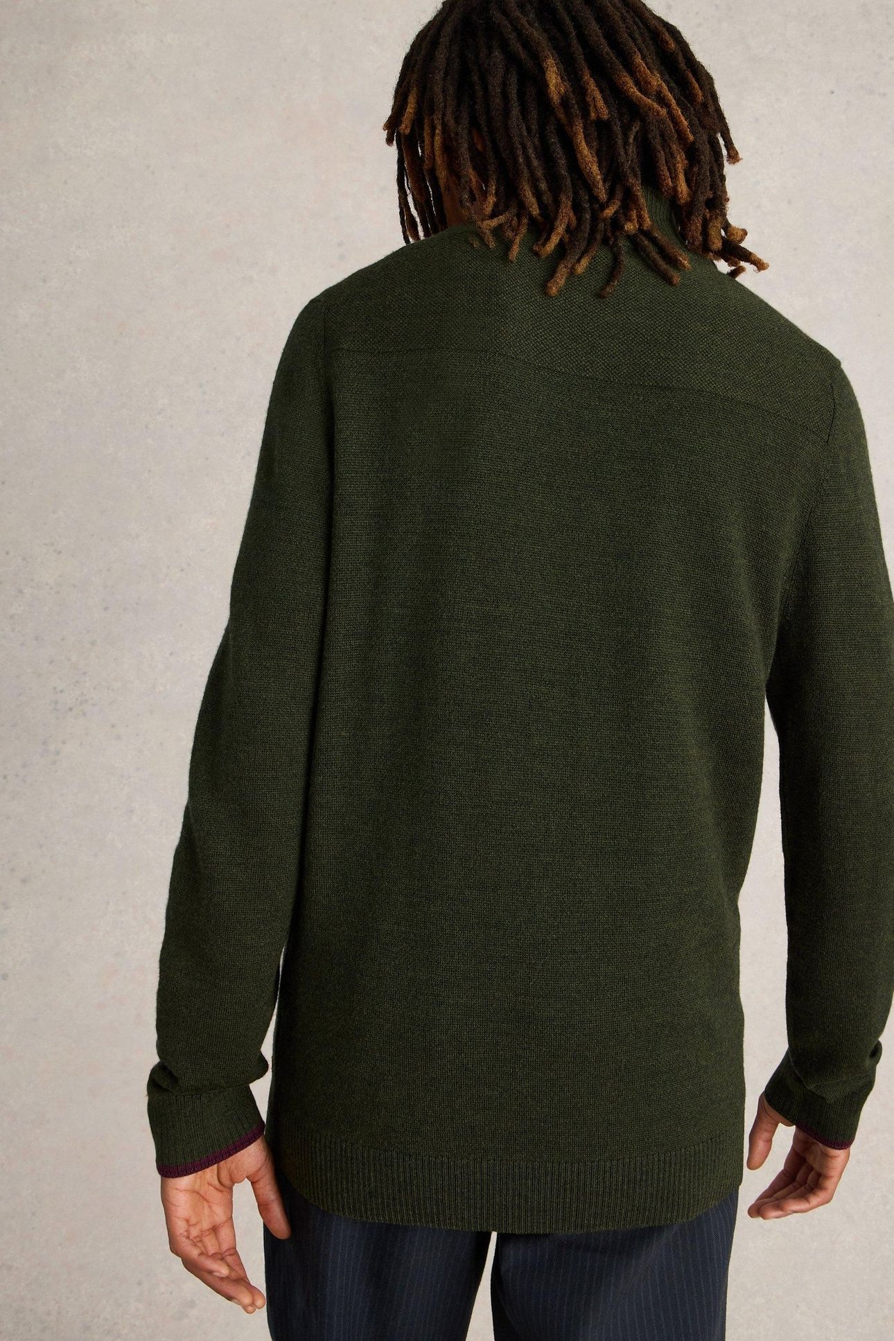 NEWPORT MERINO FUNNEL DARK GREEN 2