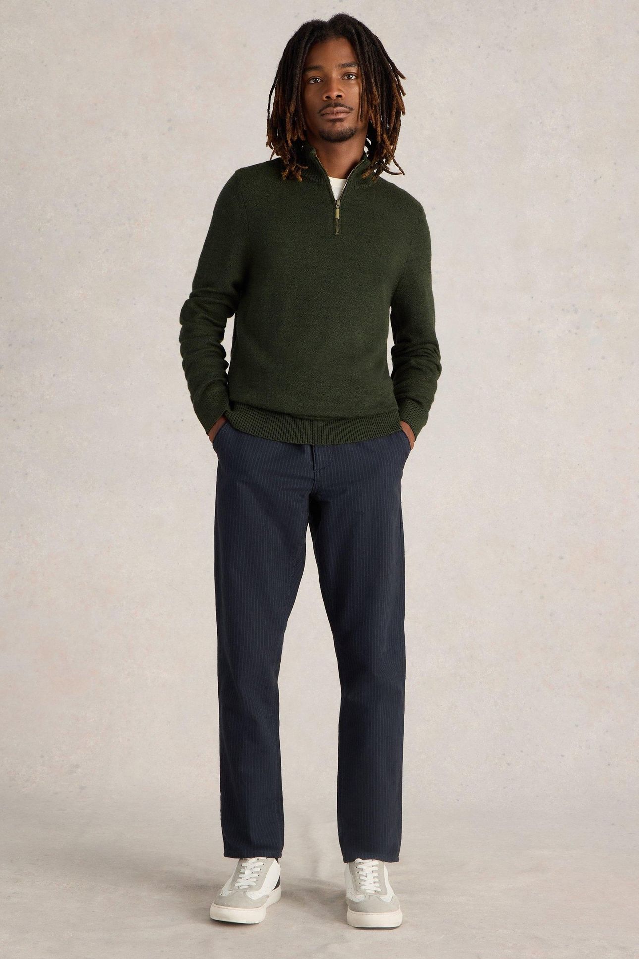 NEWPORT MERINO FUNNEL DARK GREEN 1