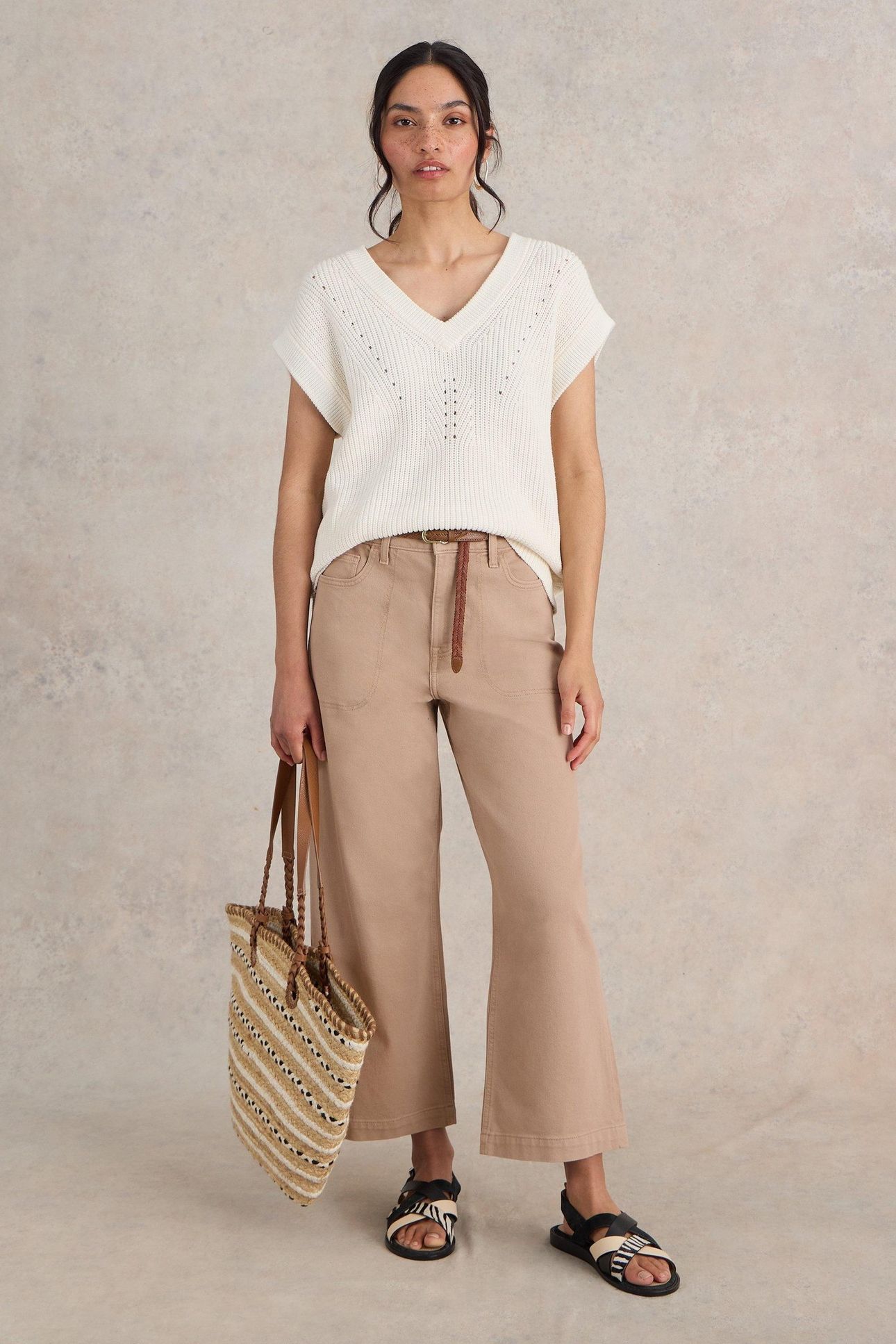 TIA WIDE LEG CROP JEAN DARK NATURAL 2
