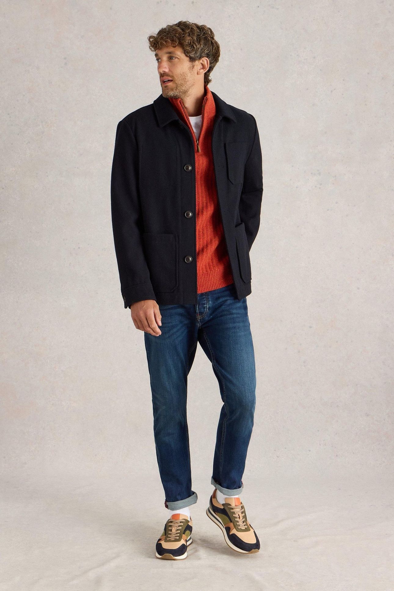 WOOL CHORE JACKET DARK NAVY 2