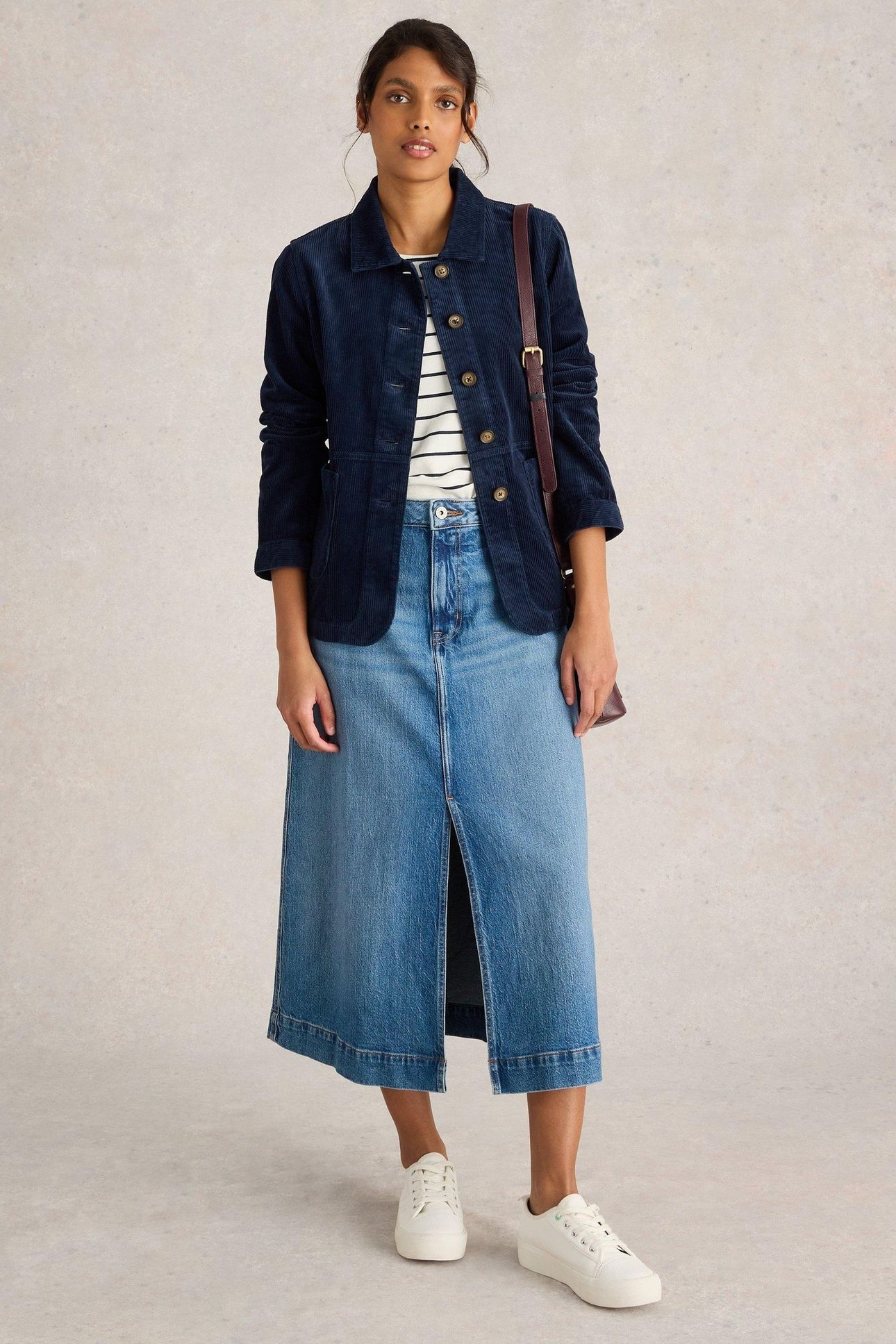 CARRIE CORD JACKET DARK NAVY 1