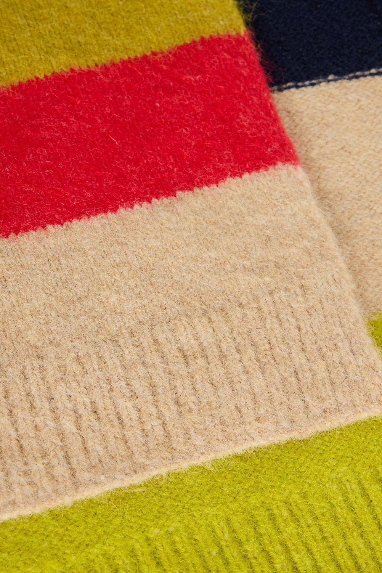 COLOURBLOCK STRIPE KNIT SCARF NAVY MULTI 3