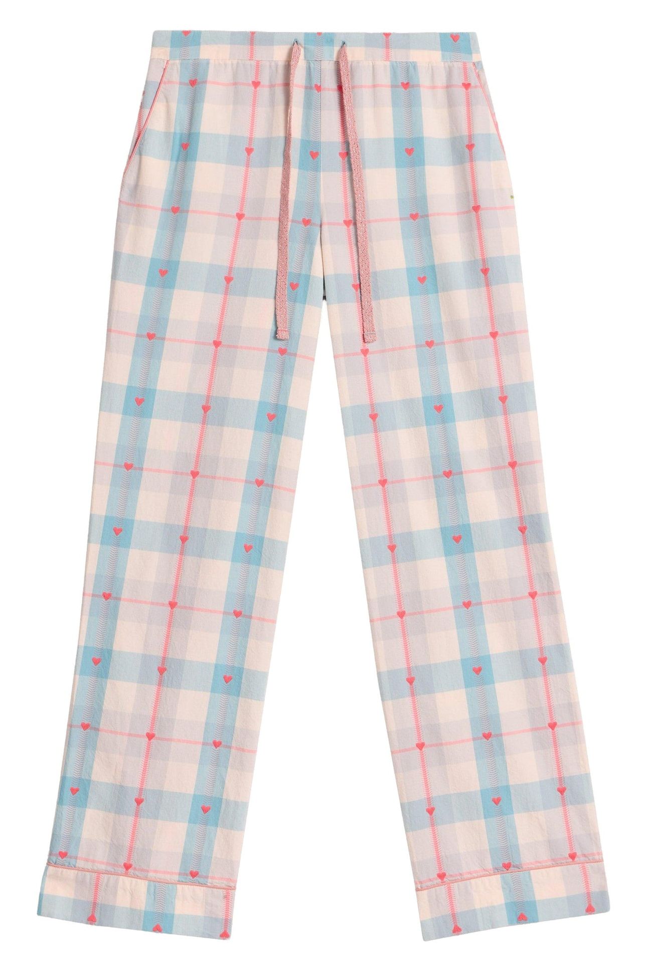 NINA ORGANIC CHECK PJ BOTTOM GREY MULTI 4