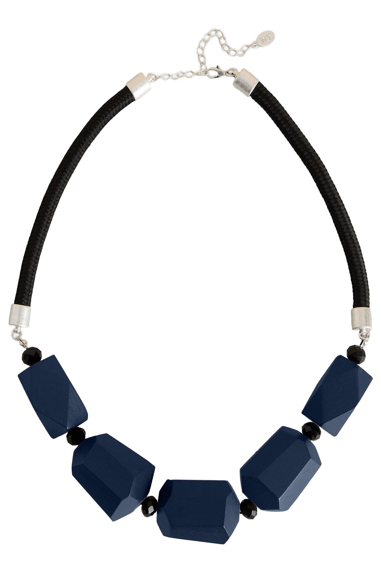 CARNATION BEADED NECKLACE DARK NAVY 1